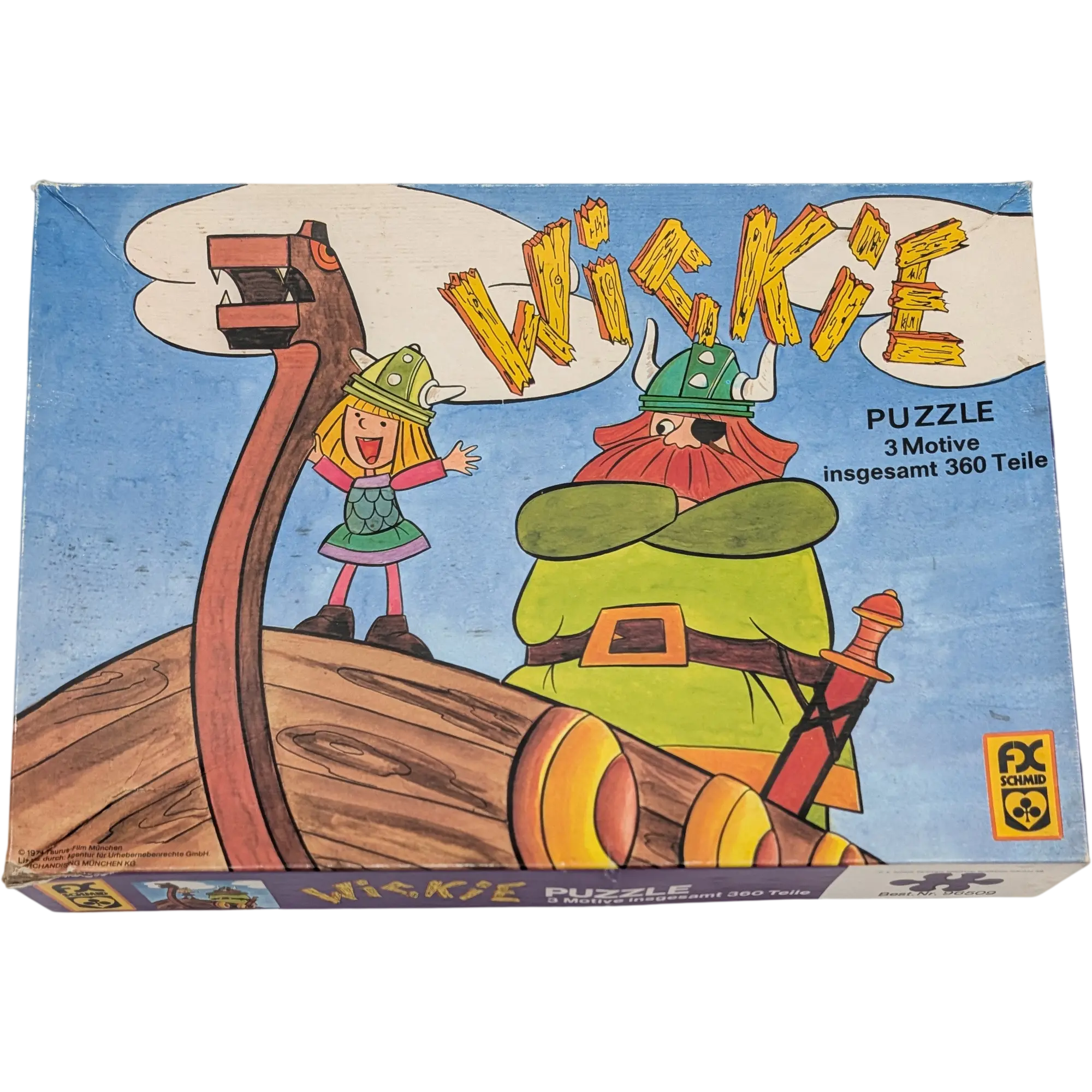 FX Schmid Puzzle Wickie 3 Motive insgesamt 360 Teile 96509