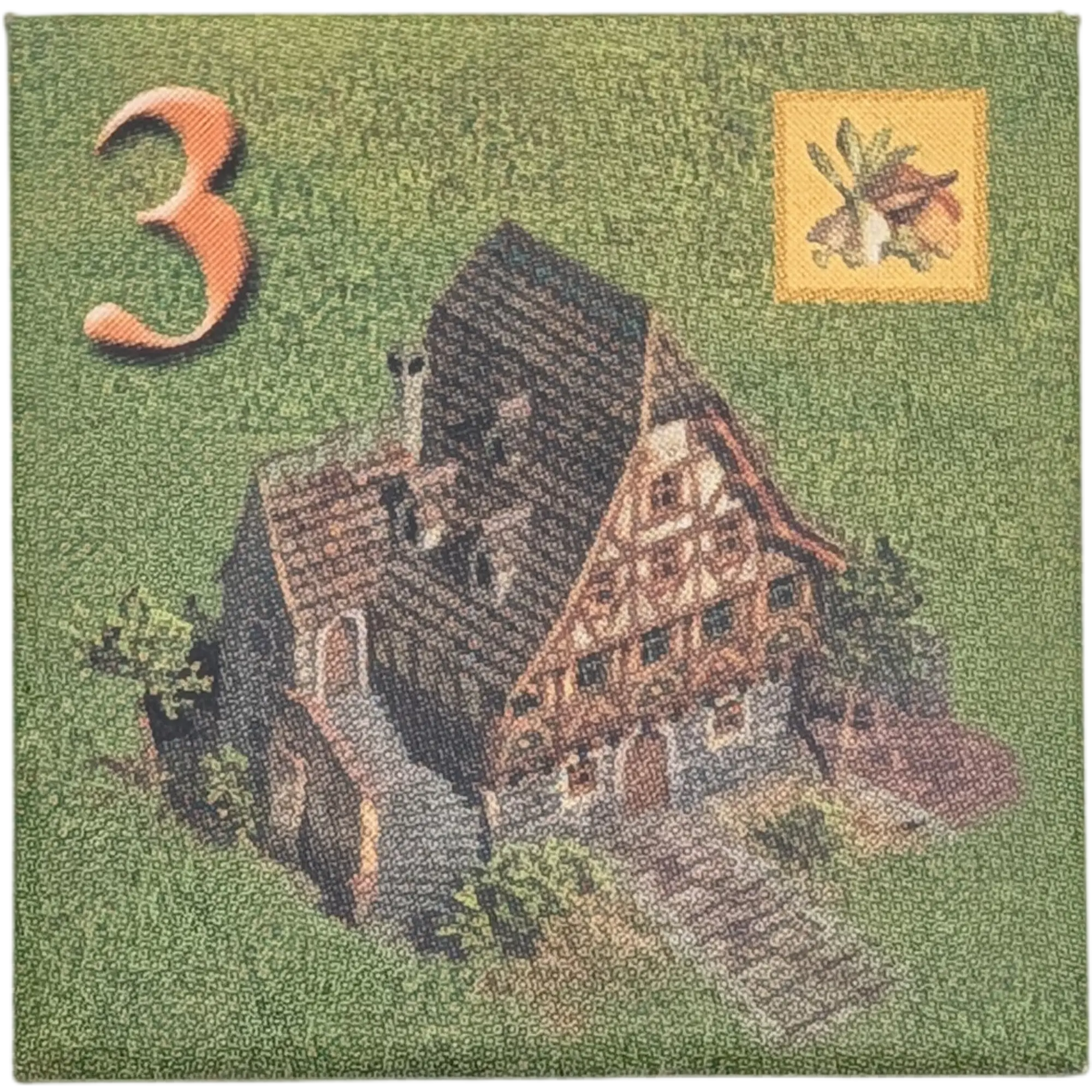 Kosmos Anno 1503 Ersatzteile Einwohnerkärtchen Grün Bürger/Kaufmann Zahl Orange