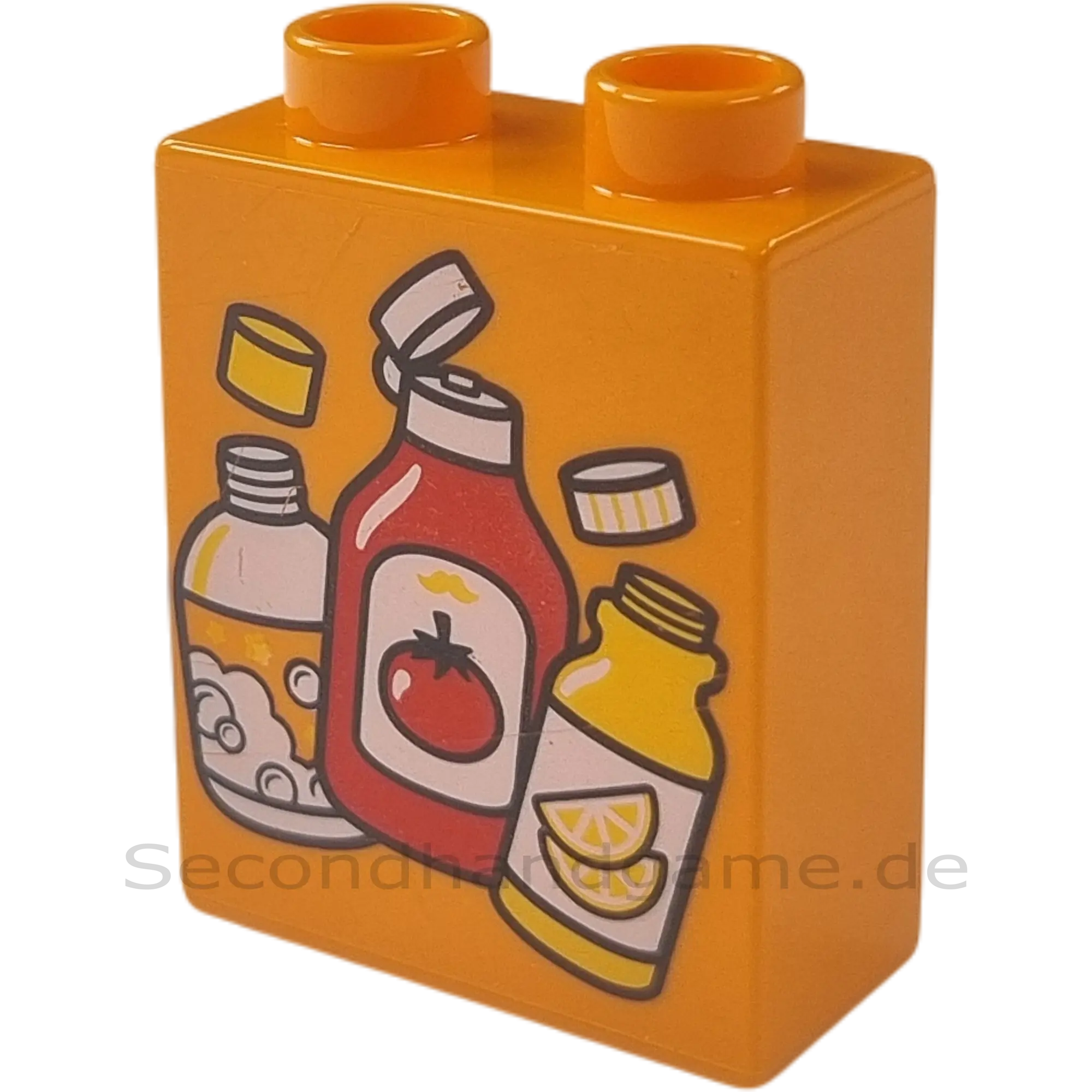 Lego Duplo  1x2 Stein Orange Ketchupflasche