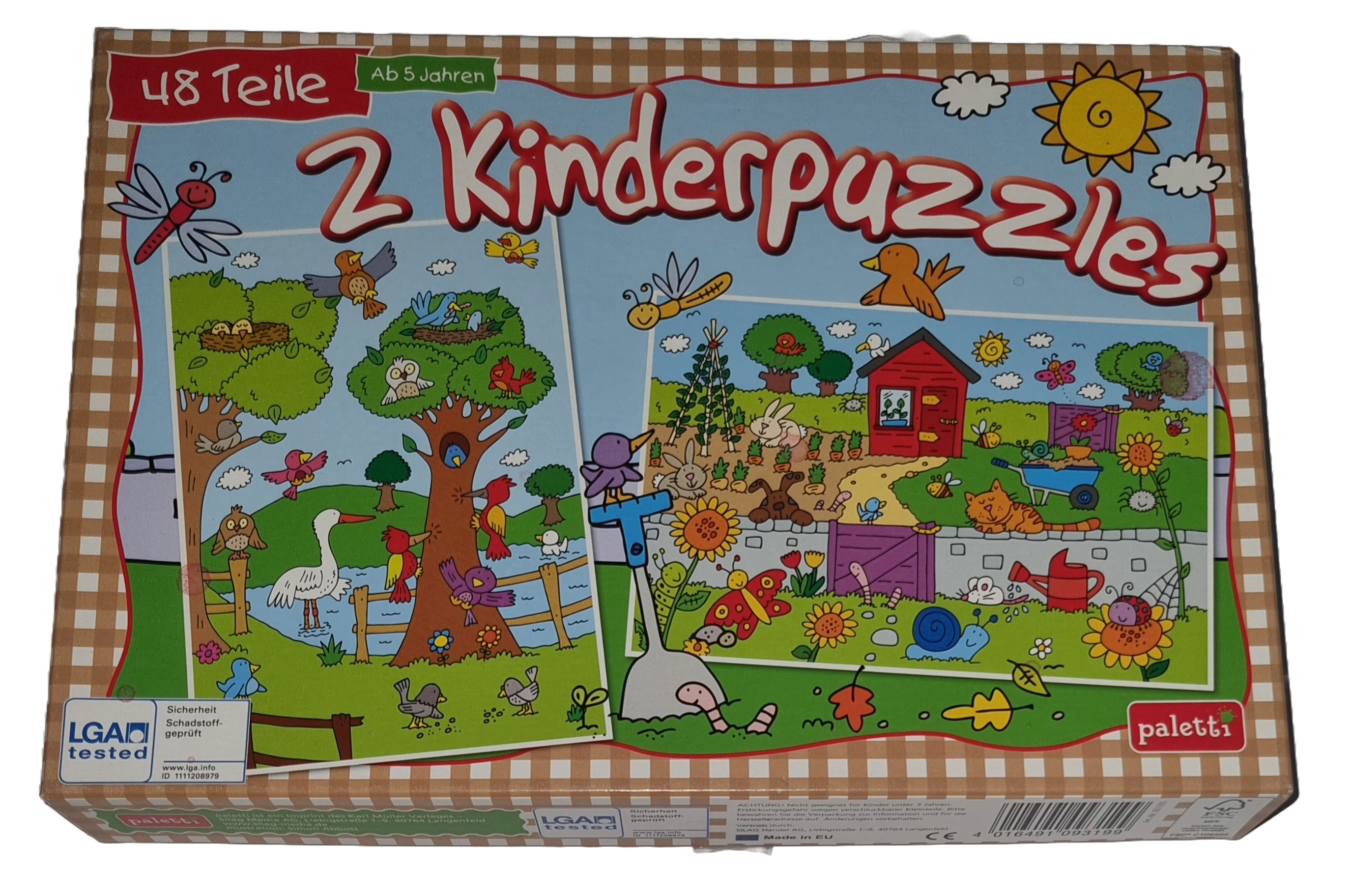 Paletti 2 Kinderpuzzle 48 Teile Im Garten