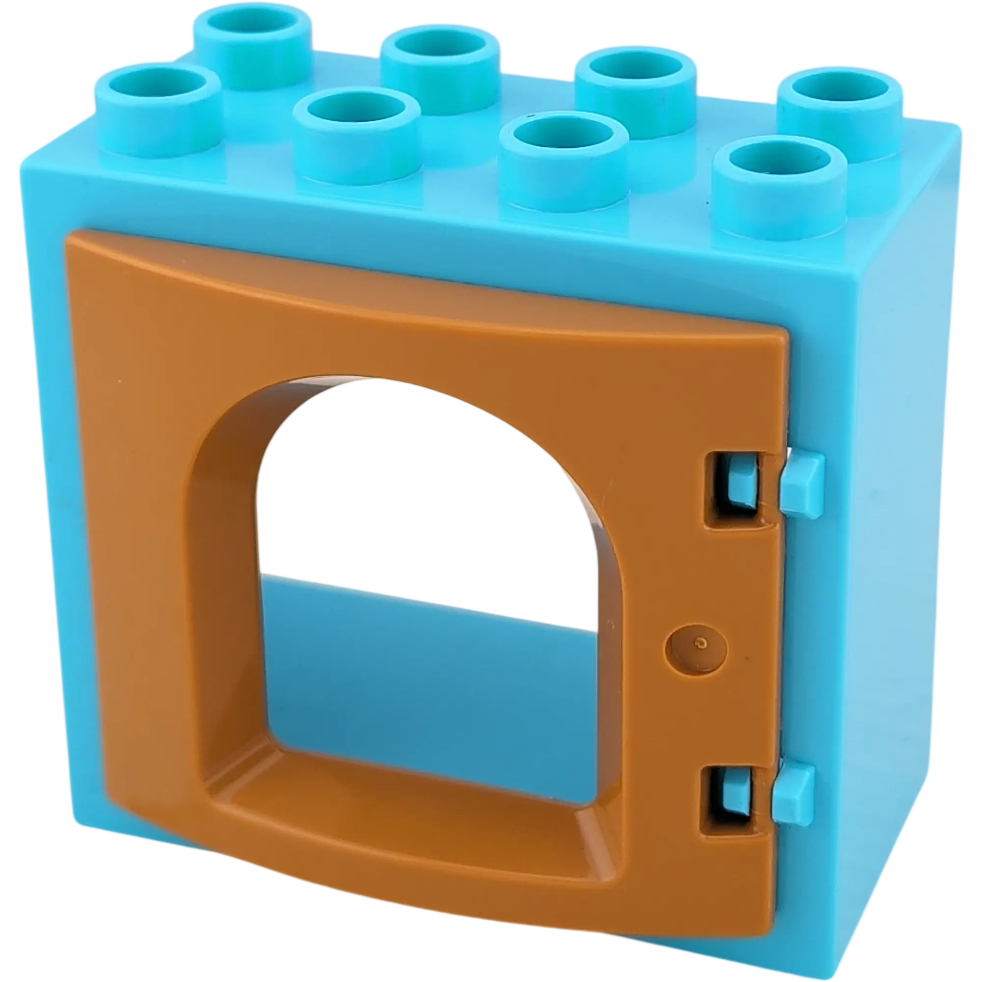 Lego Duplo 61649 Fensterrahmen Azur mit braunem Rundbogen