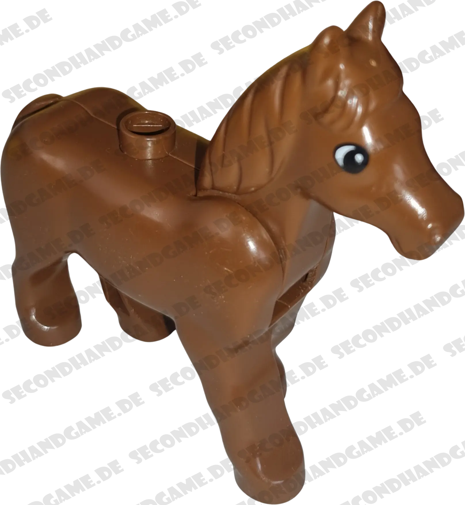 Lego Duplo Pferd braun mit Pferd mit beweglichem Kopf