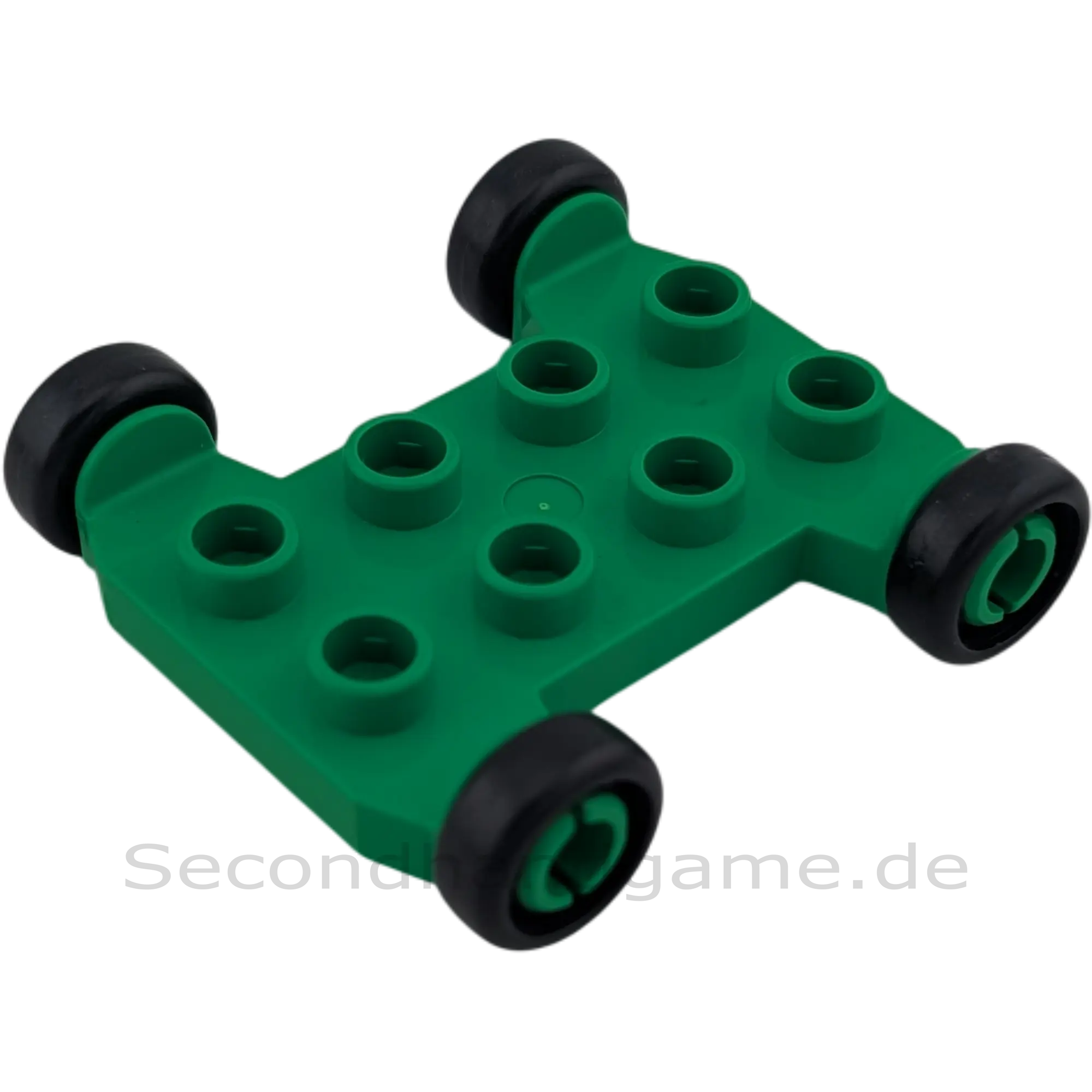 Lego Duplo 42092 Mittelgrün Unterbau mit schwarzen Rädern