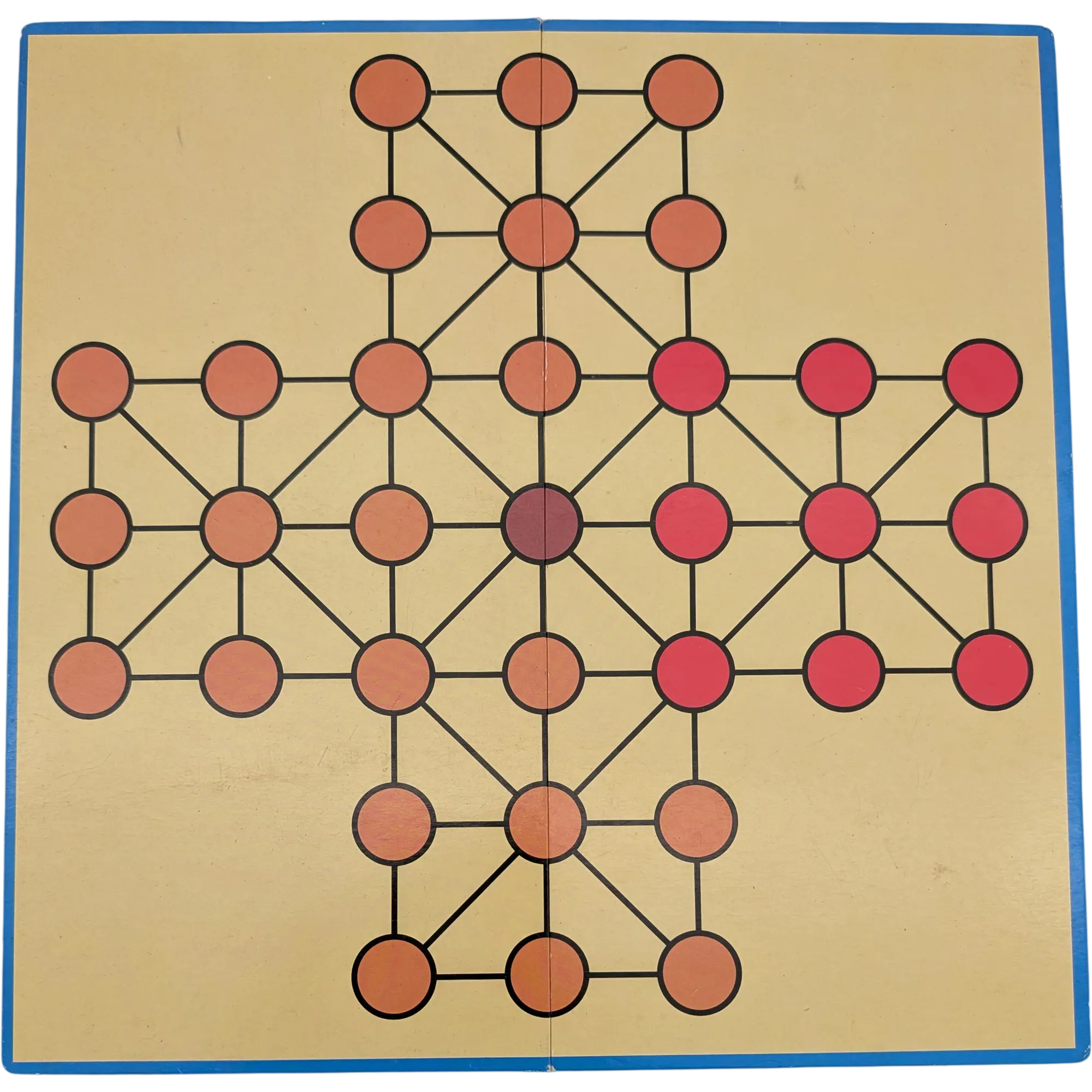 Spielplan Spielbrett Halma/Fuchs und Henne/ Solitär und Pachisi beidseitig bedruckt