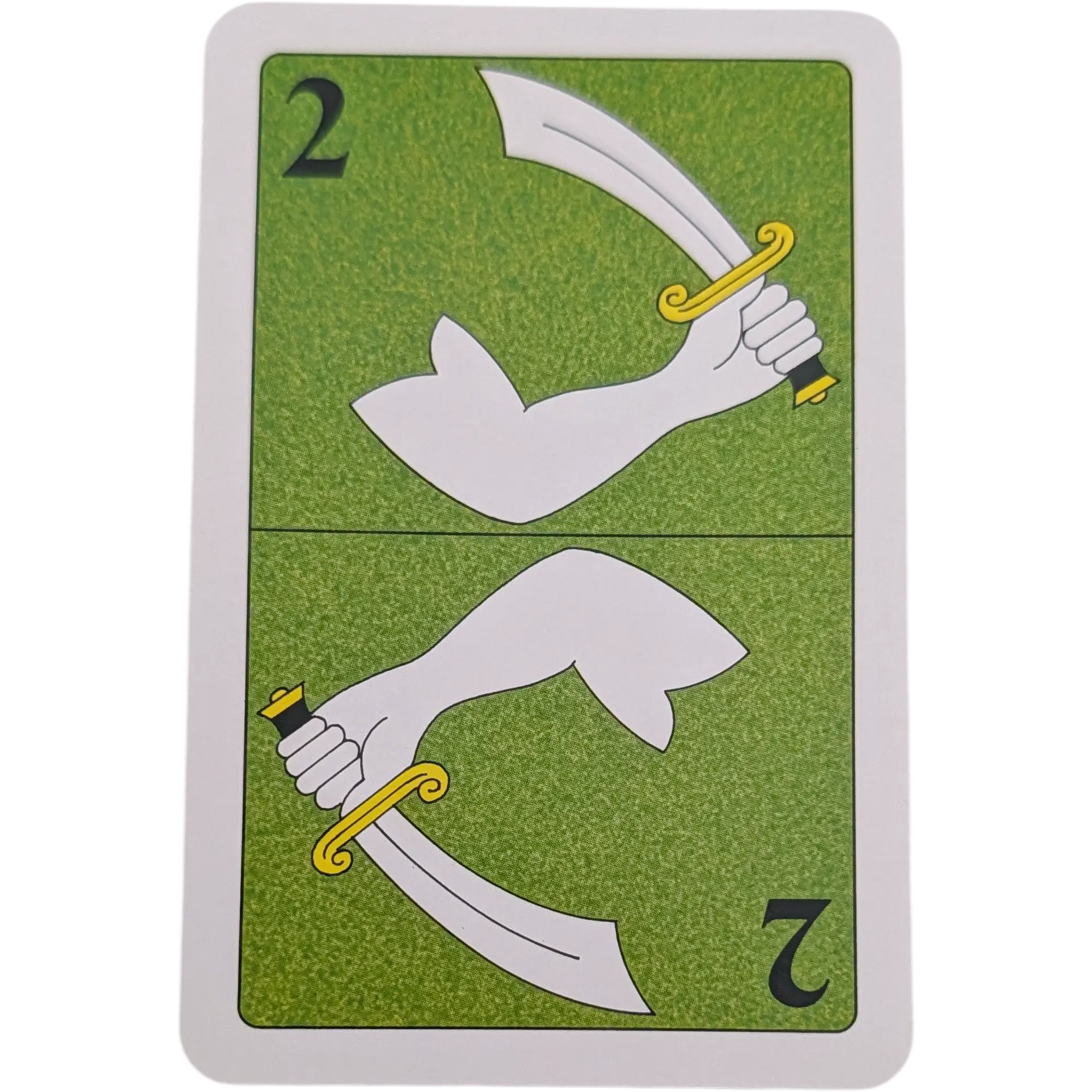 Piratenspiel Ersatzkarte Spielkarten Grüne Karte mit Arm und Säbel