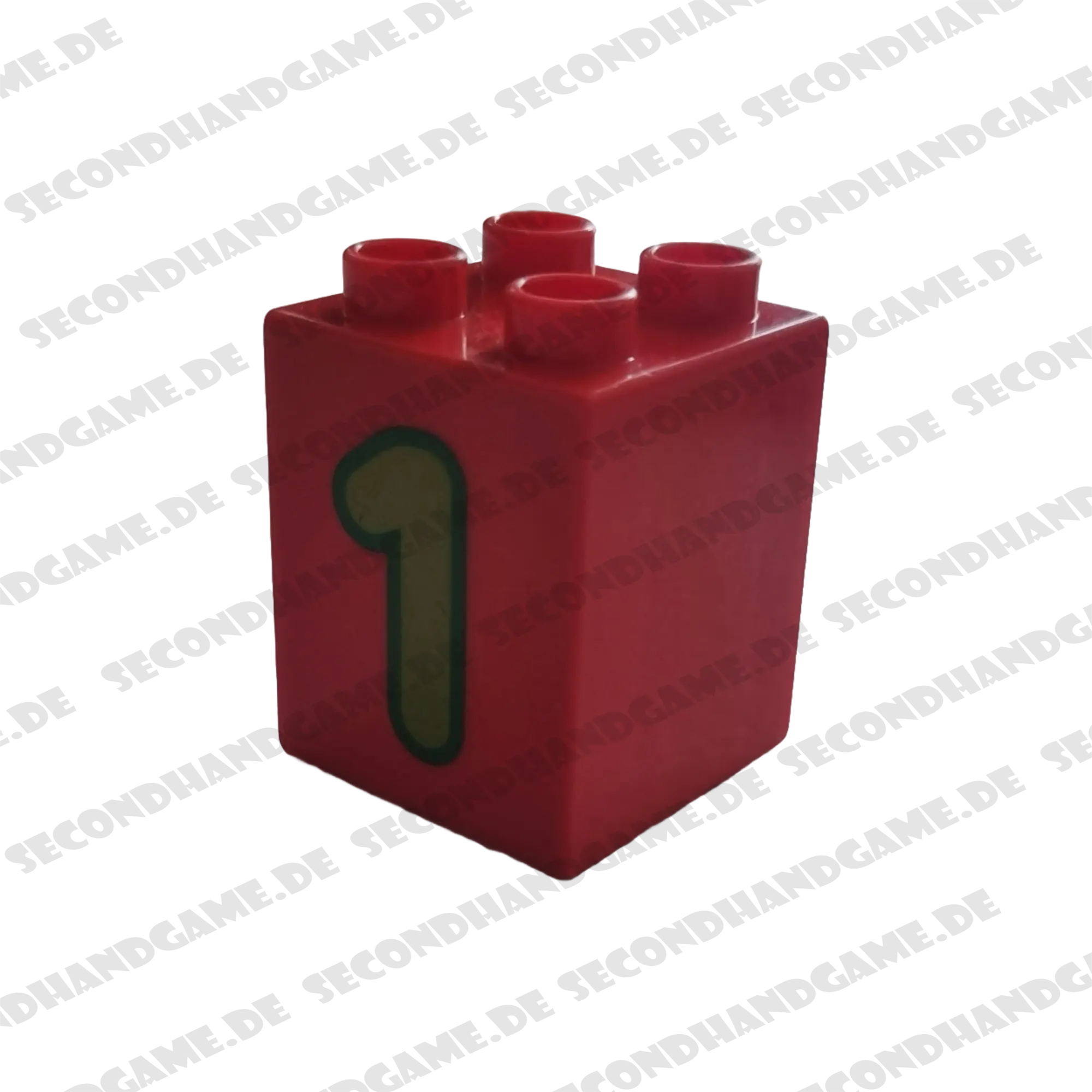 Lego Duplo 2x2x2 Stein Rot Zahl Eins Grün