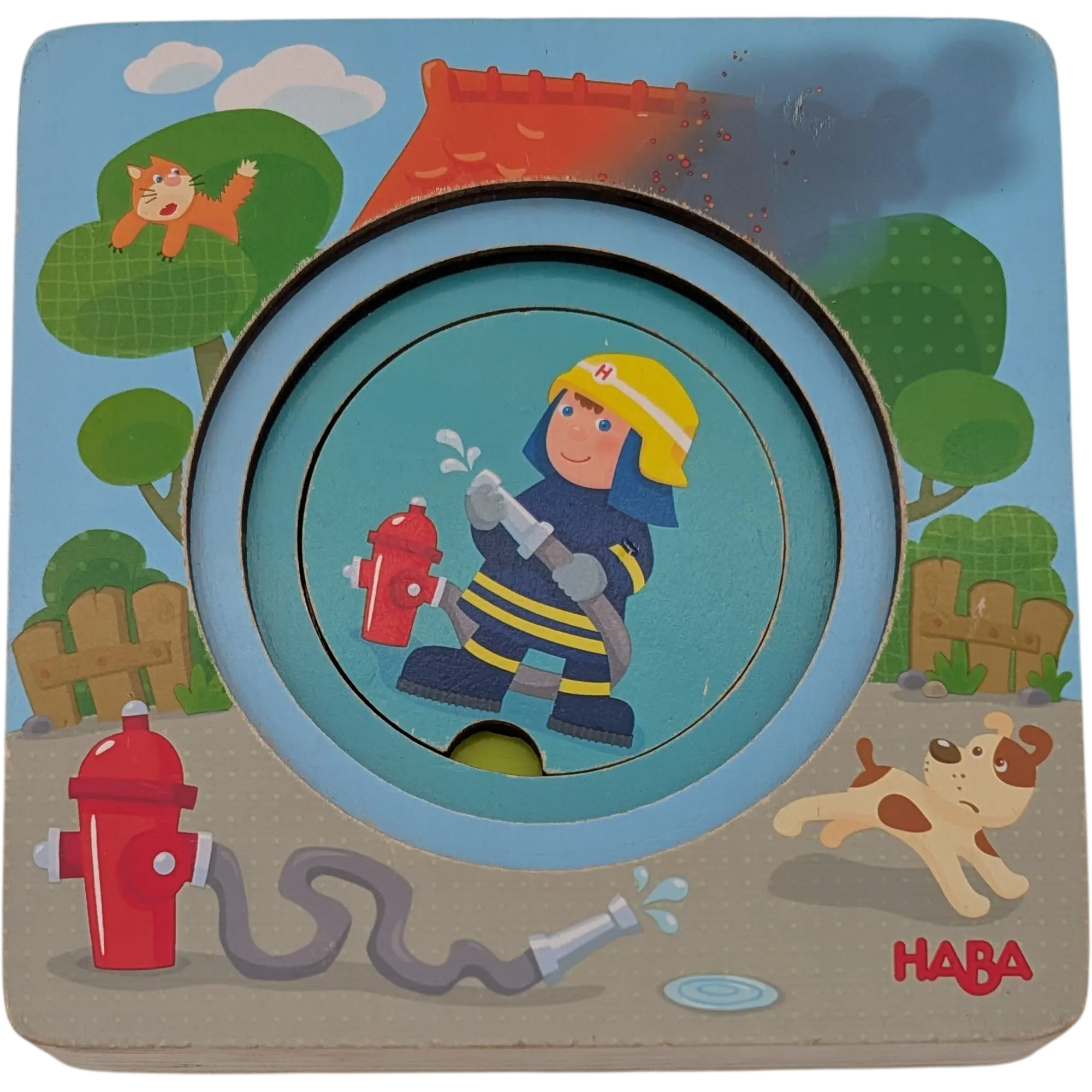Haba Holzpuzzle 5 Teile Feuerwehr 303252, Ansicht 3