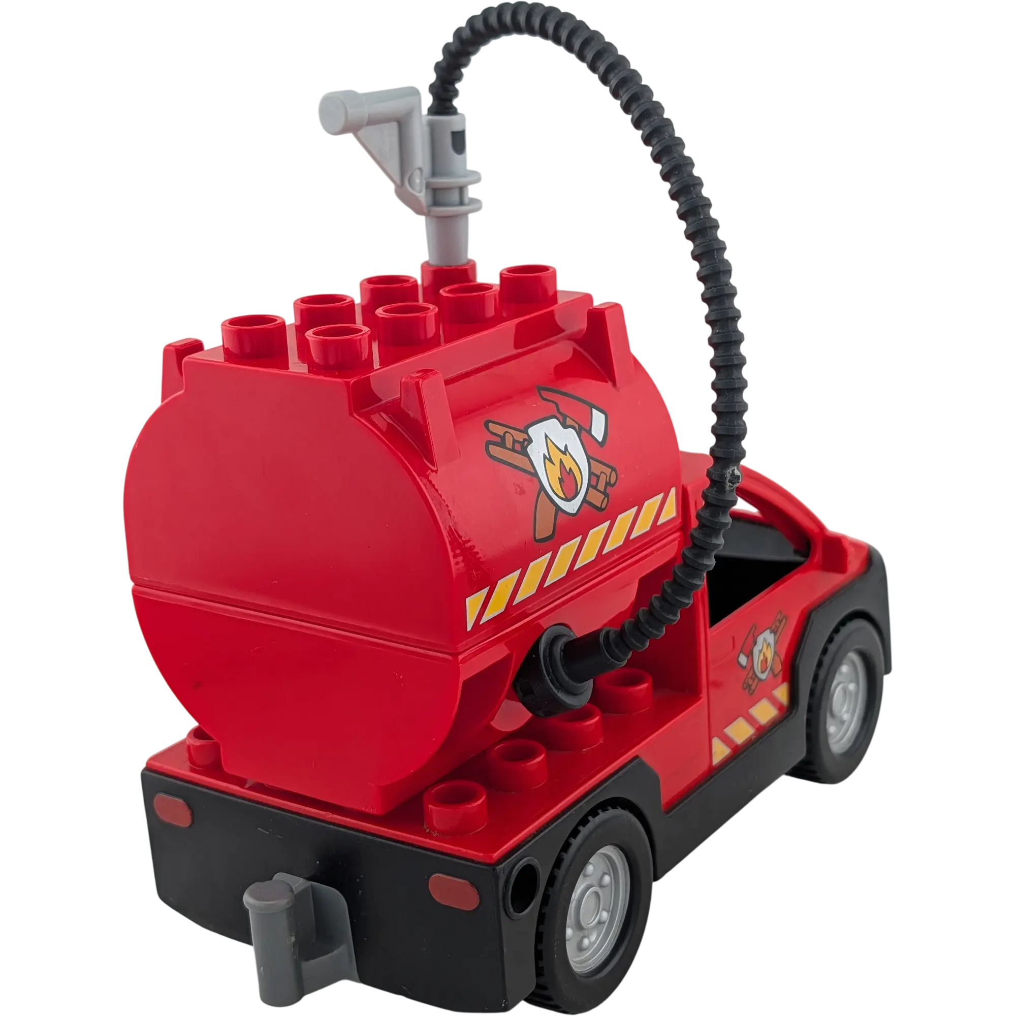 Lego Duplo Feuerwehrauto Jeep Rot mit Wassertank und Tankschlauch
