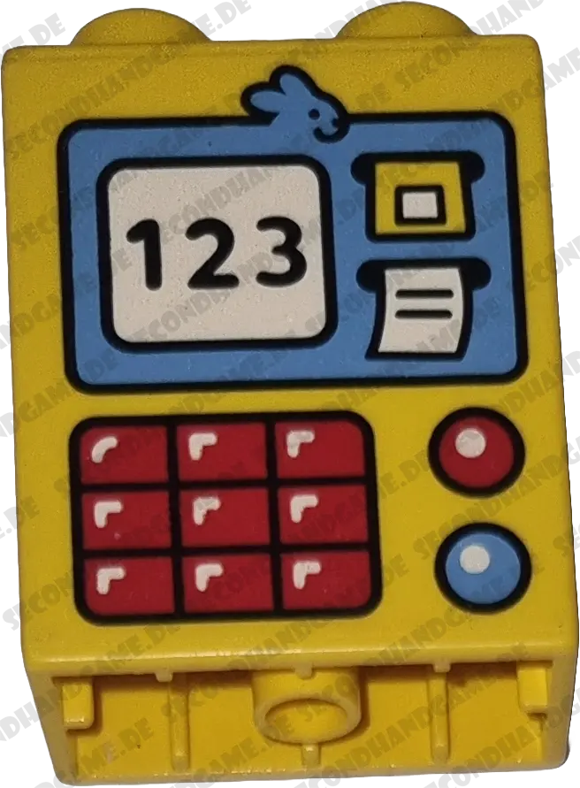 Lego Duplo  1x2 Stein Gelb Kasse