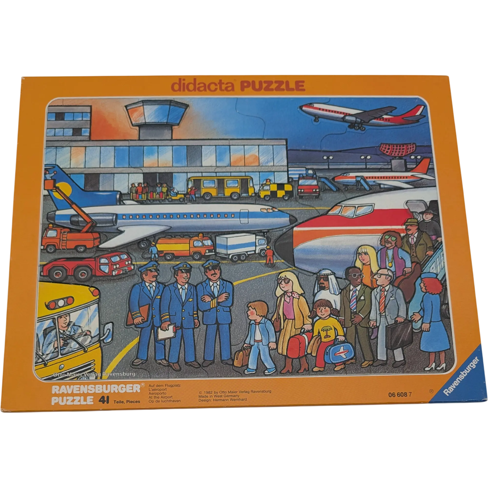Ravensburger Rahmenpuzzle Didacta Auf dem Flugplatz 41 Teile 066087