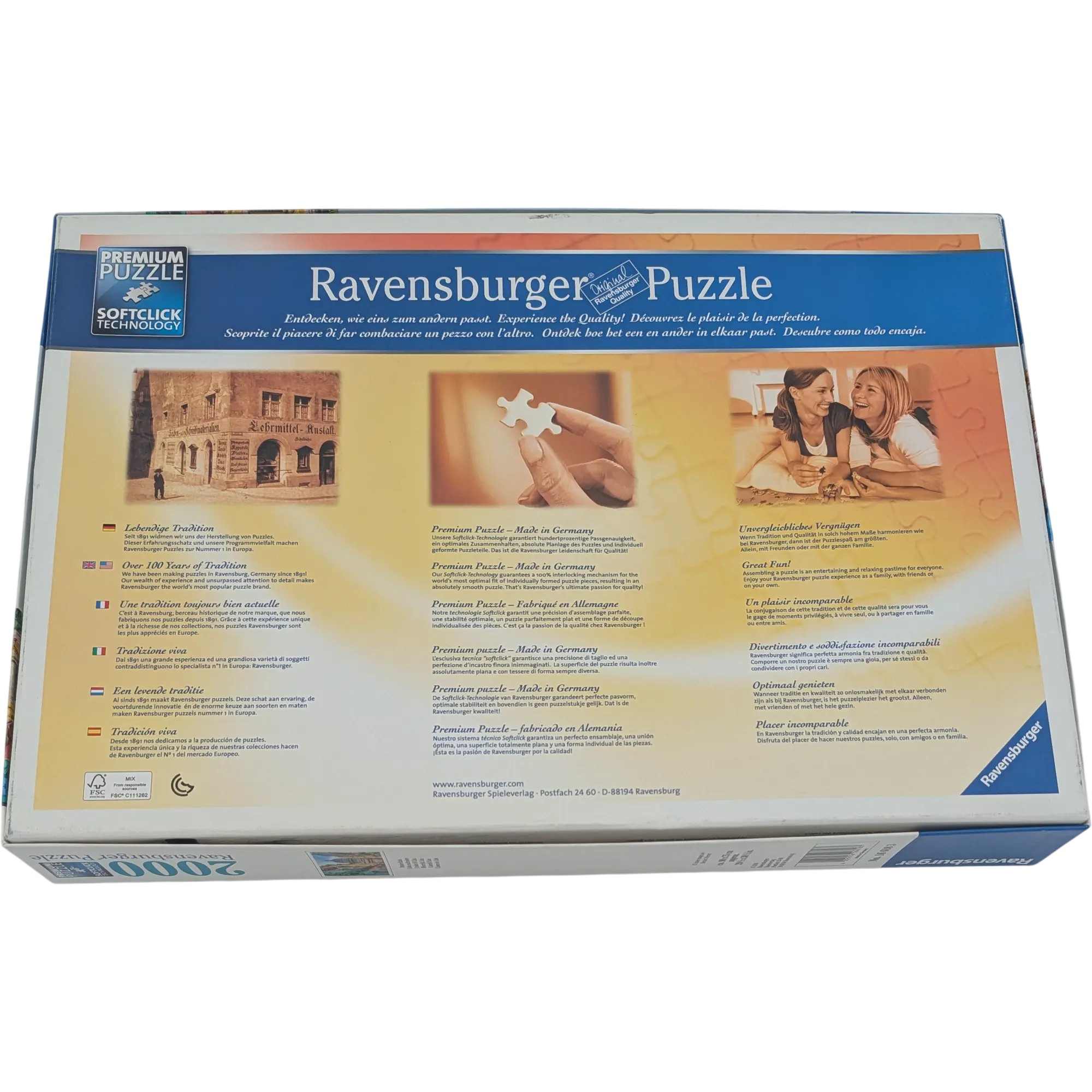 Ravensburger Puzzle 2000 Teile 166183 Buntes Kuba