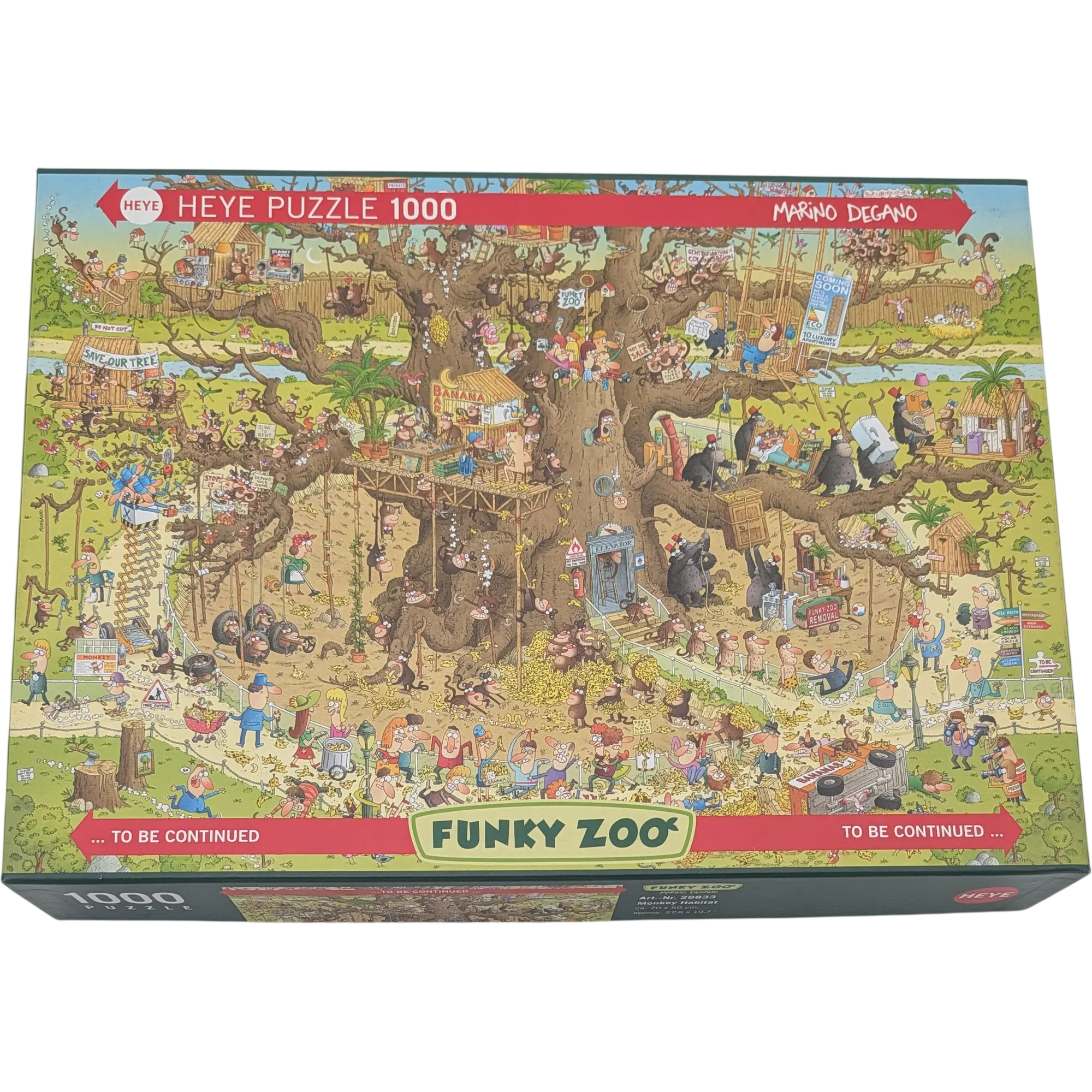 Heye Funky Zoo Puzzle 1000 Teile 29833 Monkey Habitat
