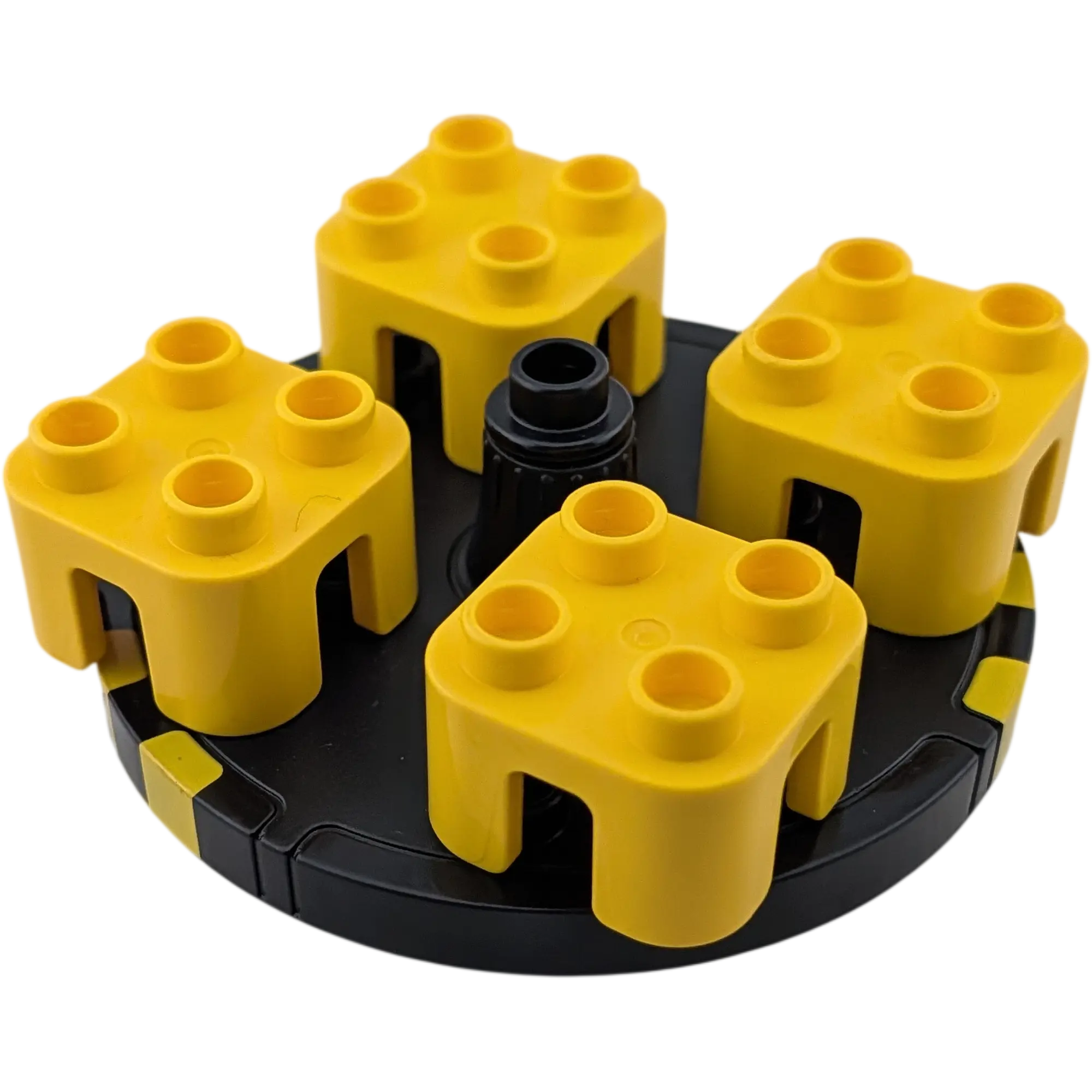 Lego Duplo Karussell Schwarz mit gelben Sitzen drehbar!