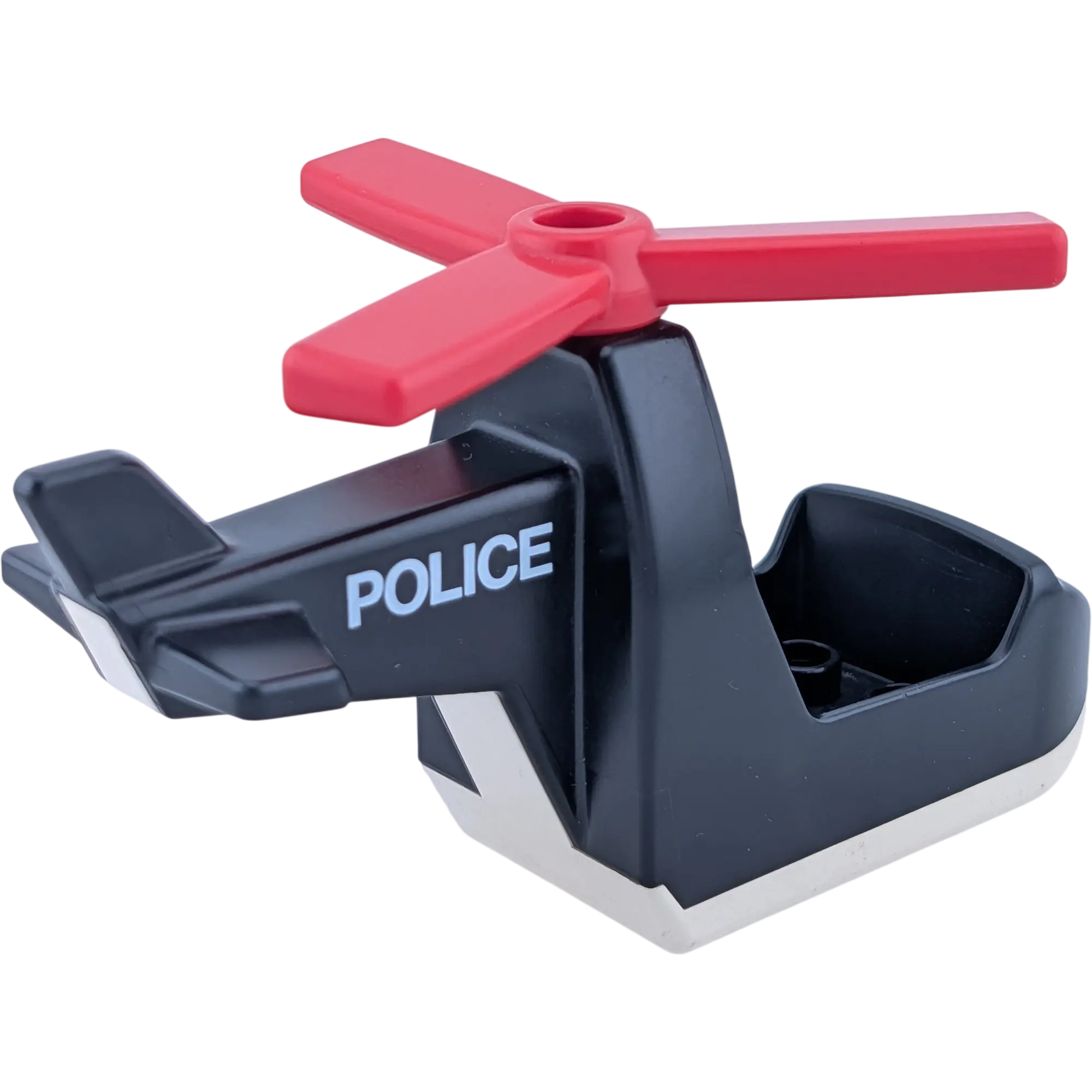 Lego Duplo Hubschrauber Schwarz Weiß Police Polizei Roter Propeller