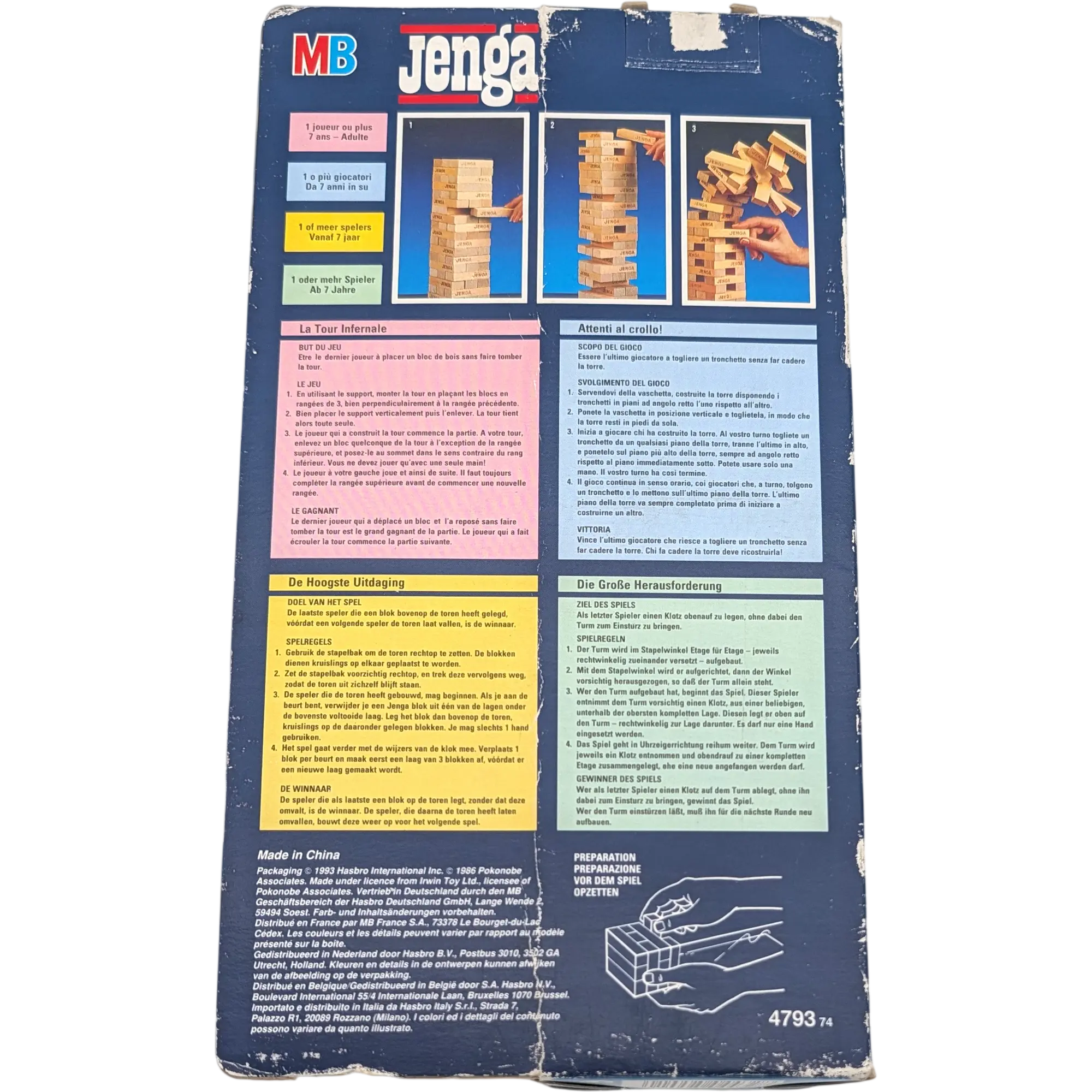 MB Jenga das lustige Wackelspiel 