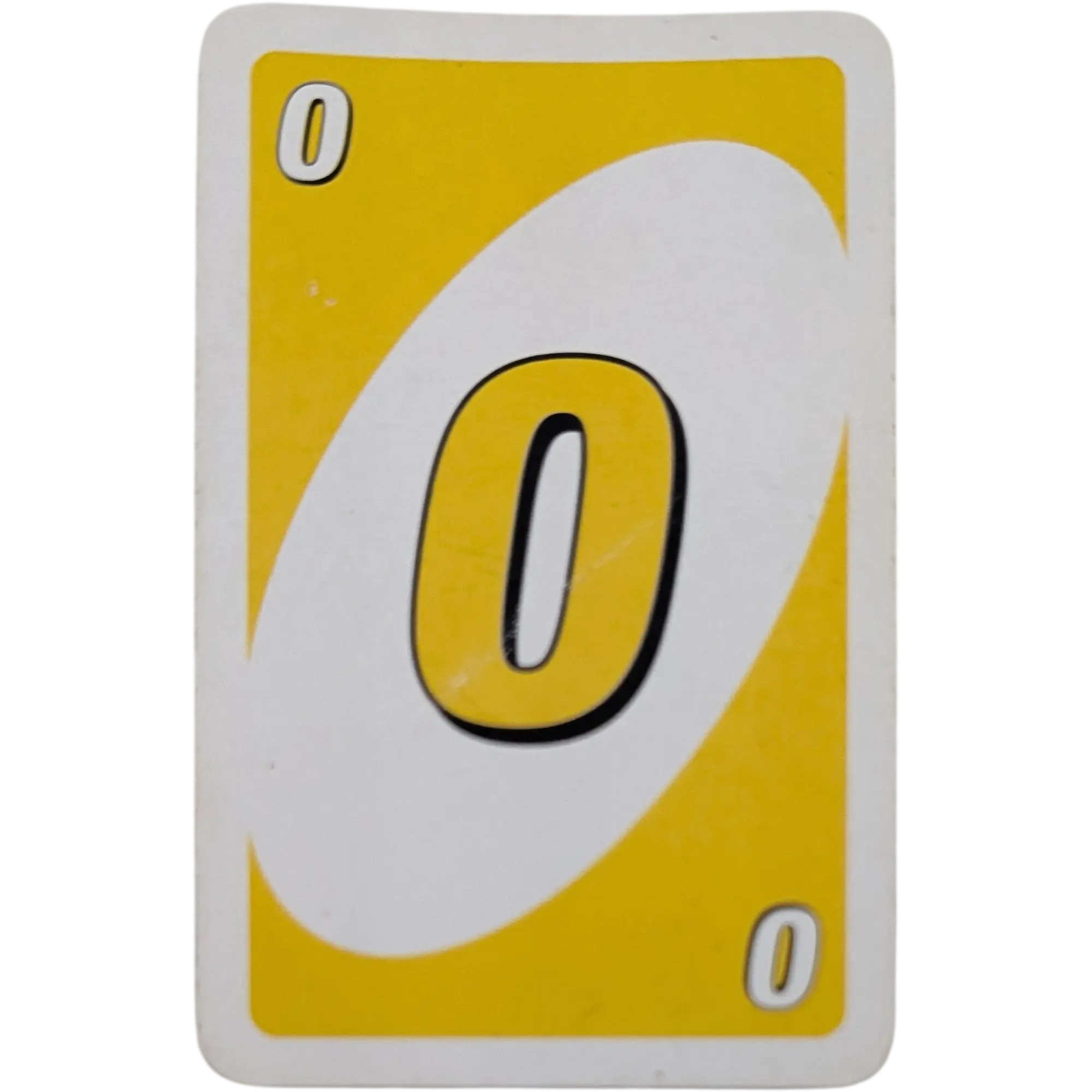 Mattel Uno Ersatzkarte Zahl Null Gelb 