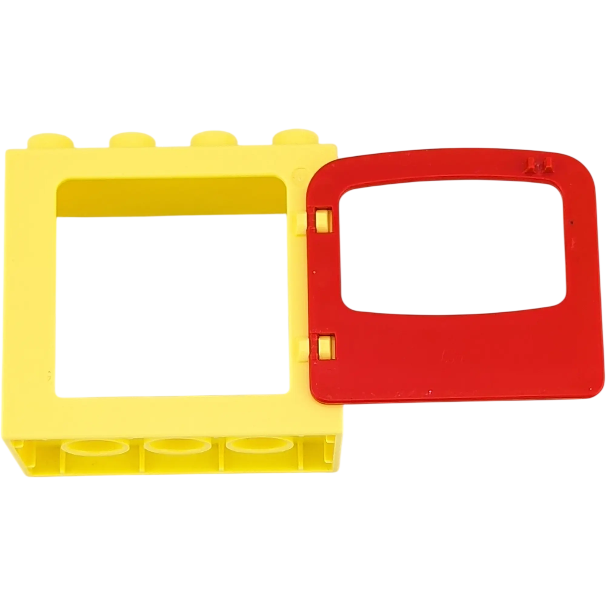Lego Duplo 61649 Fensterrahmen Gelb mit roter Tür Klappe