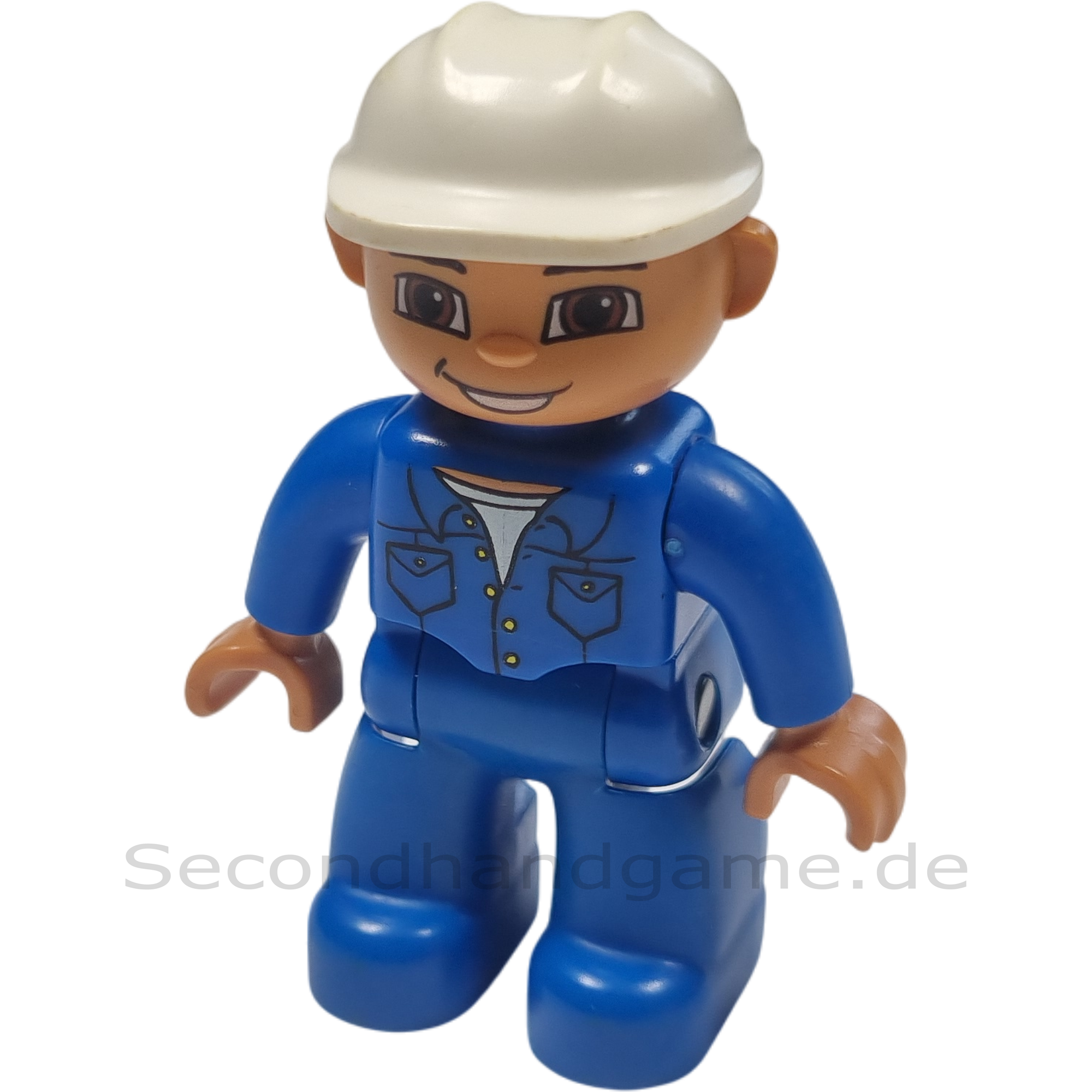 Lego Duplo Figur Mann 160J9 Blaumann Weißer Helm
