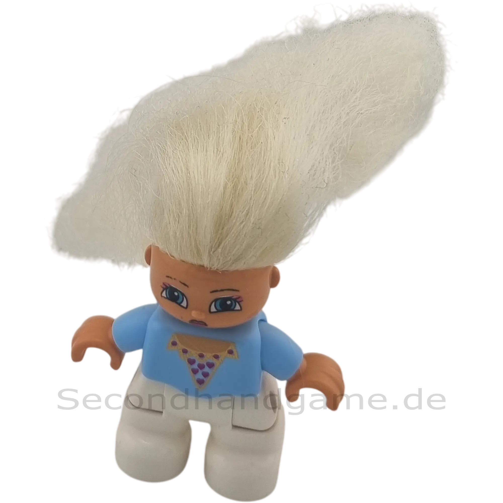 Lego Duplo Figur Mädchen mit langen blonden Haaren zum kämmen