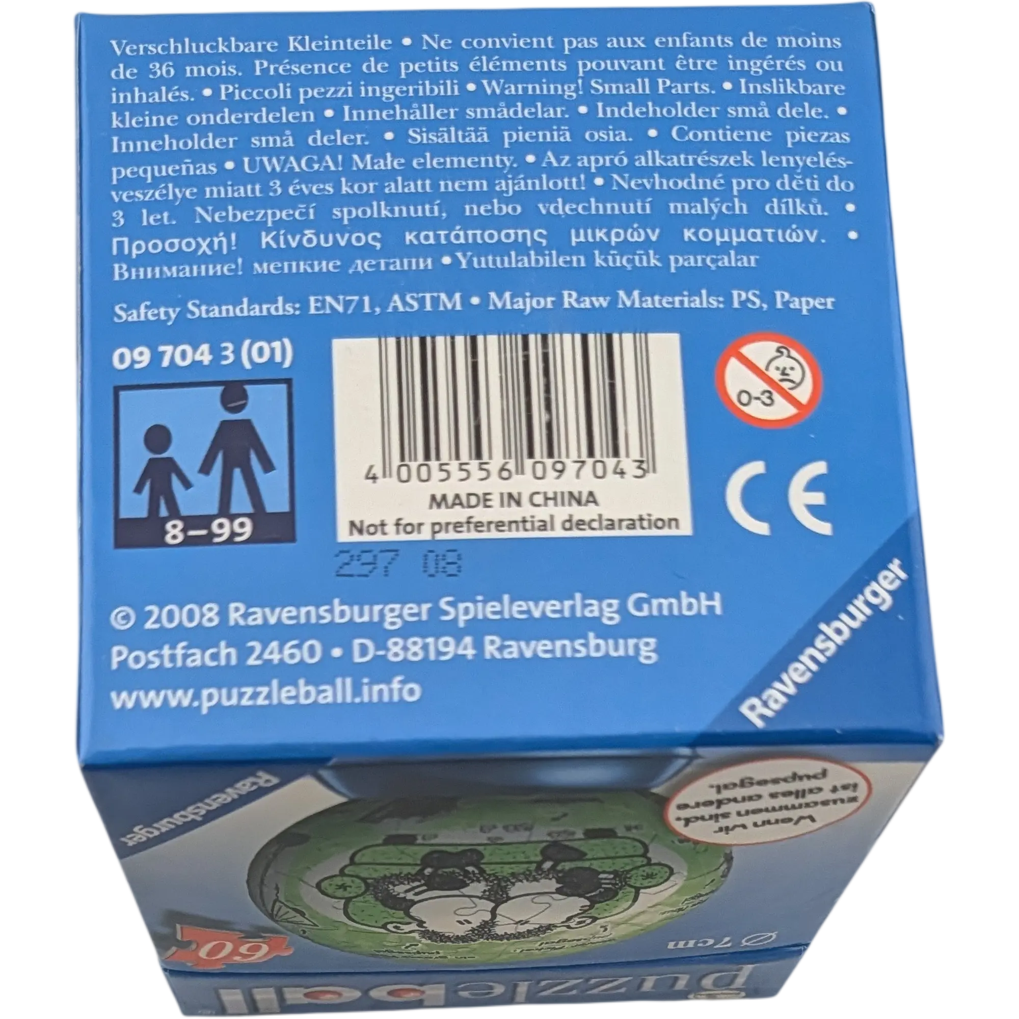 Ravensburger sheepworld Puzzleball 7cm 60 Teile 097043 Wenn wir zusammen sind, ist alles andere pupsegal