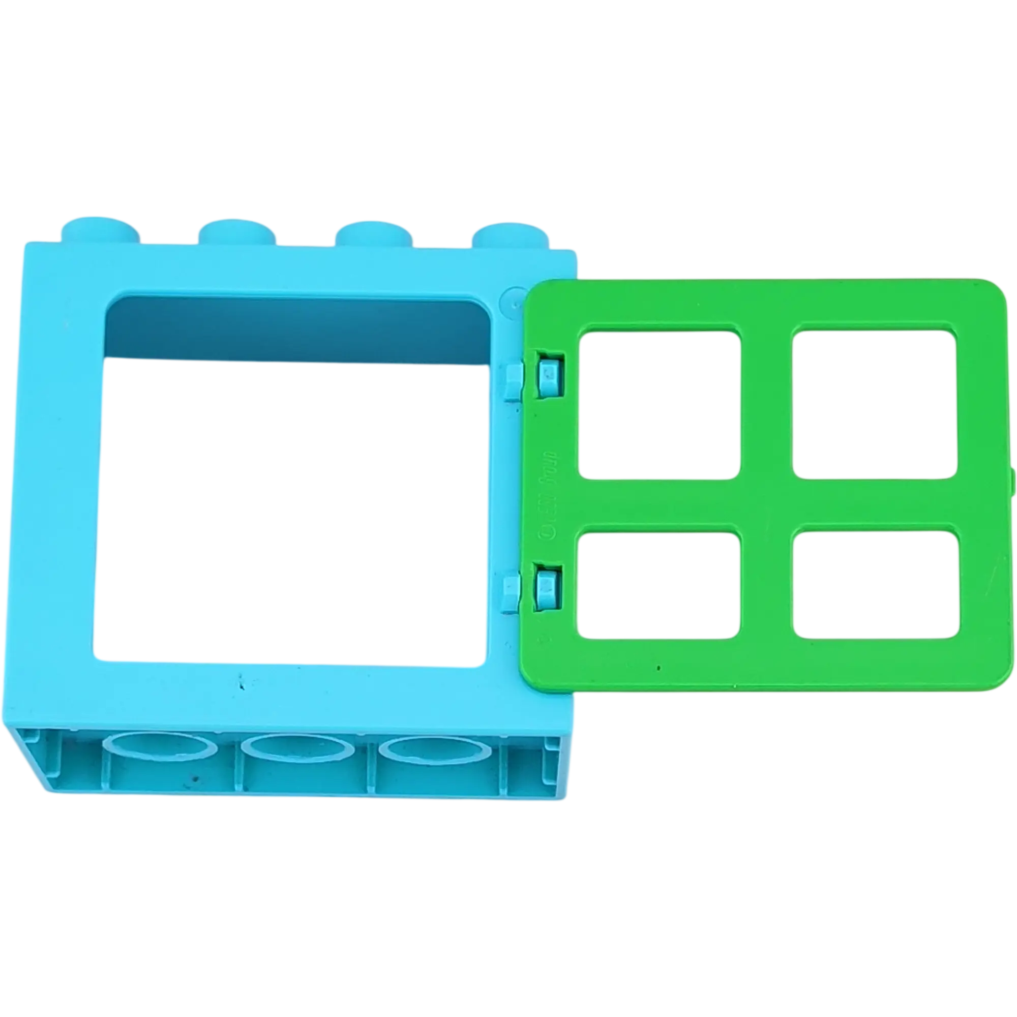 Lego Duplo 61649 Fensterrahmen Azur 2x4 mit vier kleinen Fenstern Mittelgrün
