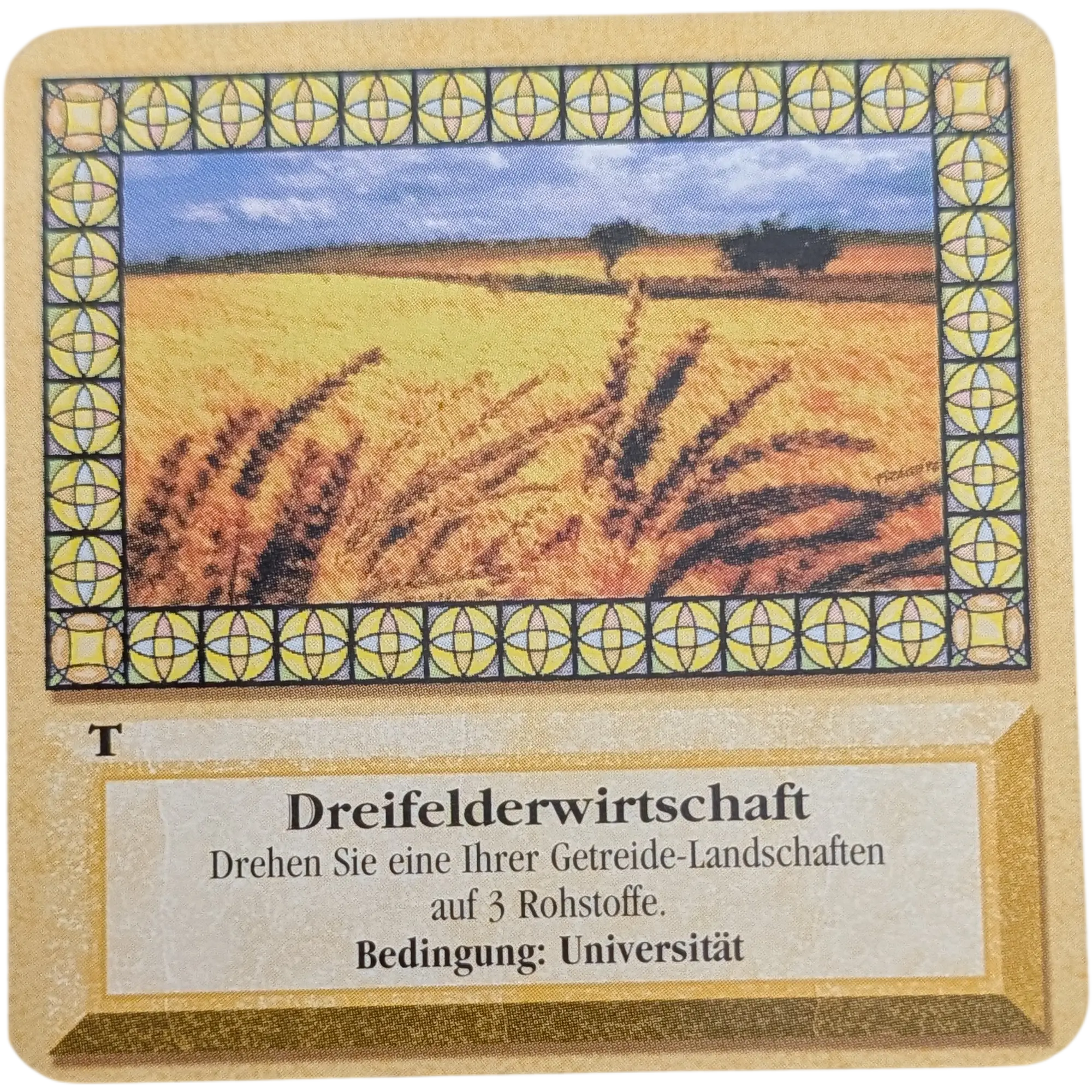 Kosmos Catan das Turnierset zum Kartenspiel Ersatzteile Karte Gold Dreifelderwirtschaft