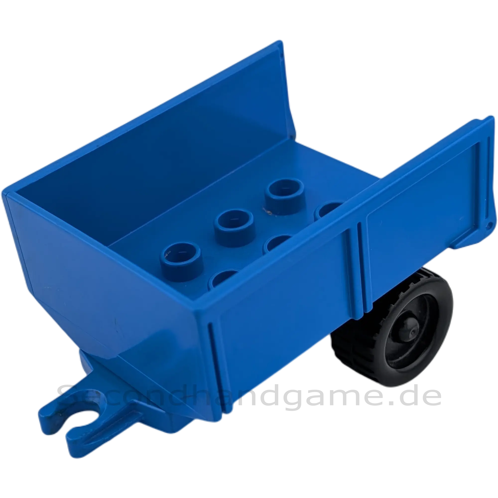 Lego Duplo 4821 Anhänger Blau offen mit blauem Unterteil auf Rädern