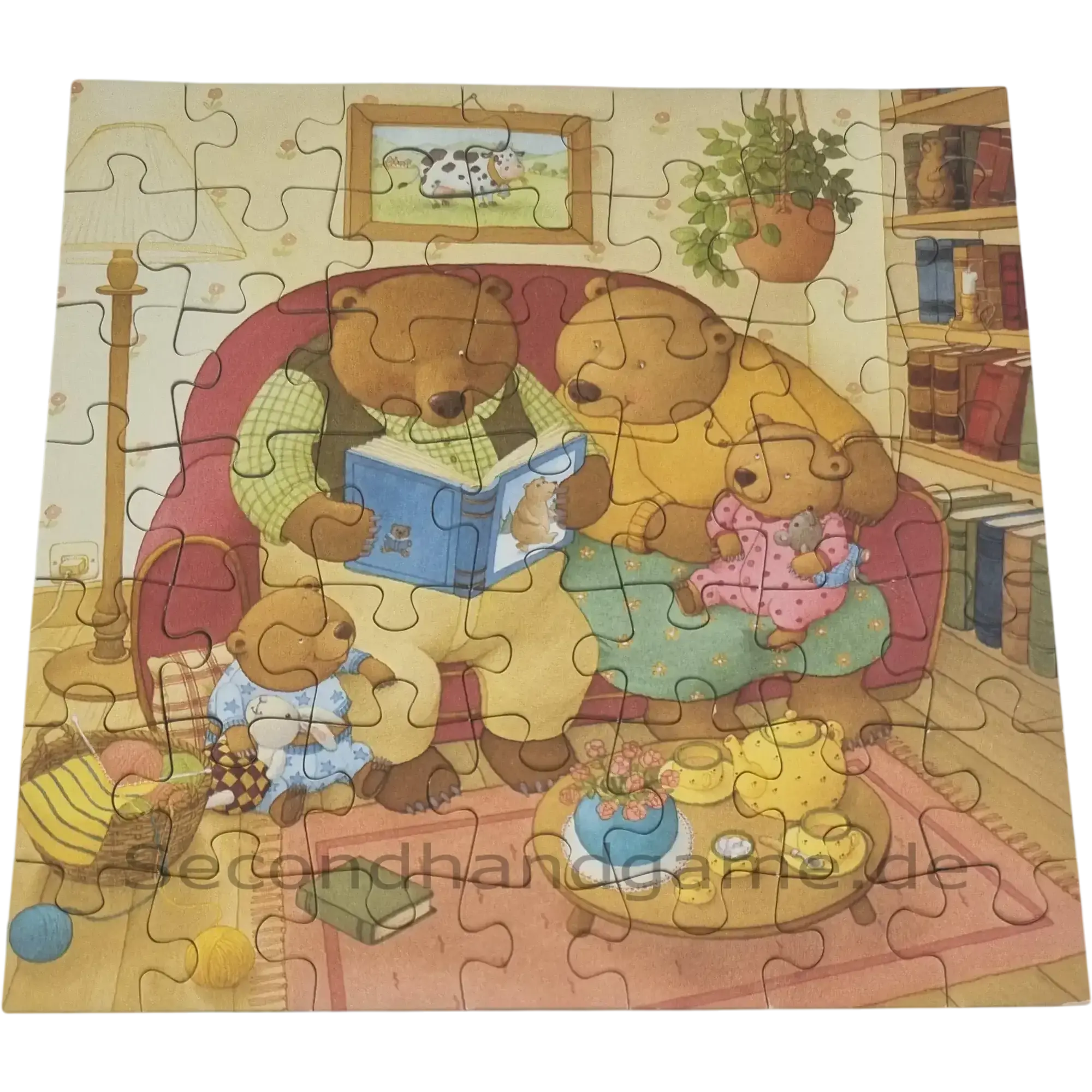 Puzzle Bärenfamilie beim Vorlesen 48 Teile