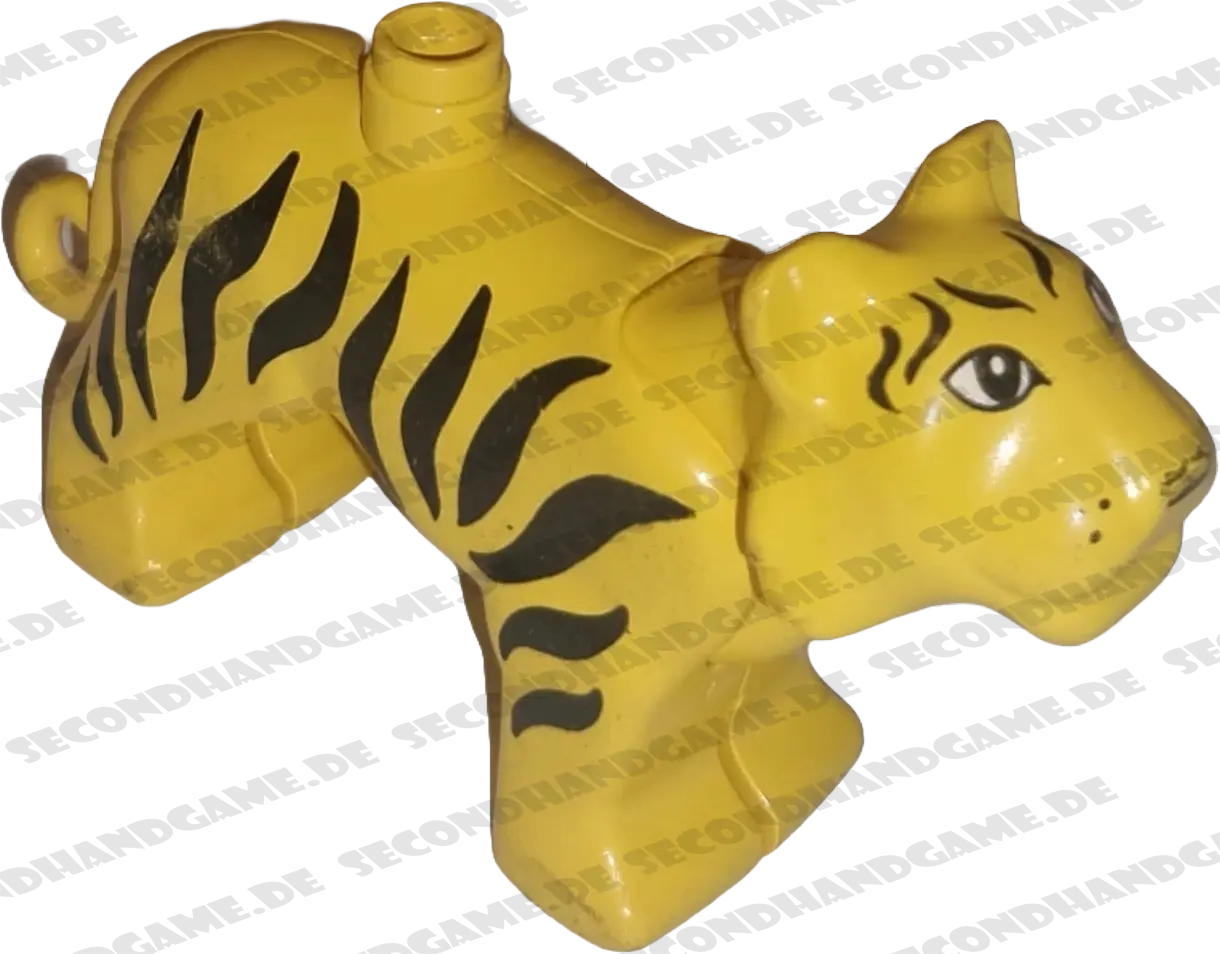 Lego Duplo 229J6 Tiger groß Gelb schwarze Streifen mit beweglichem Kopf