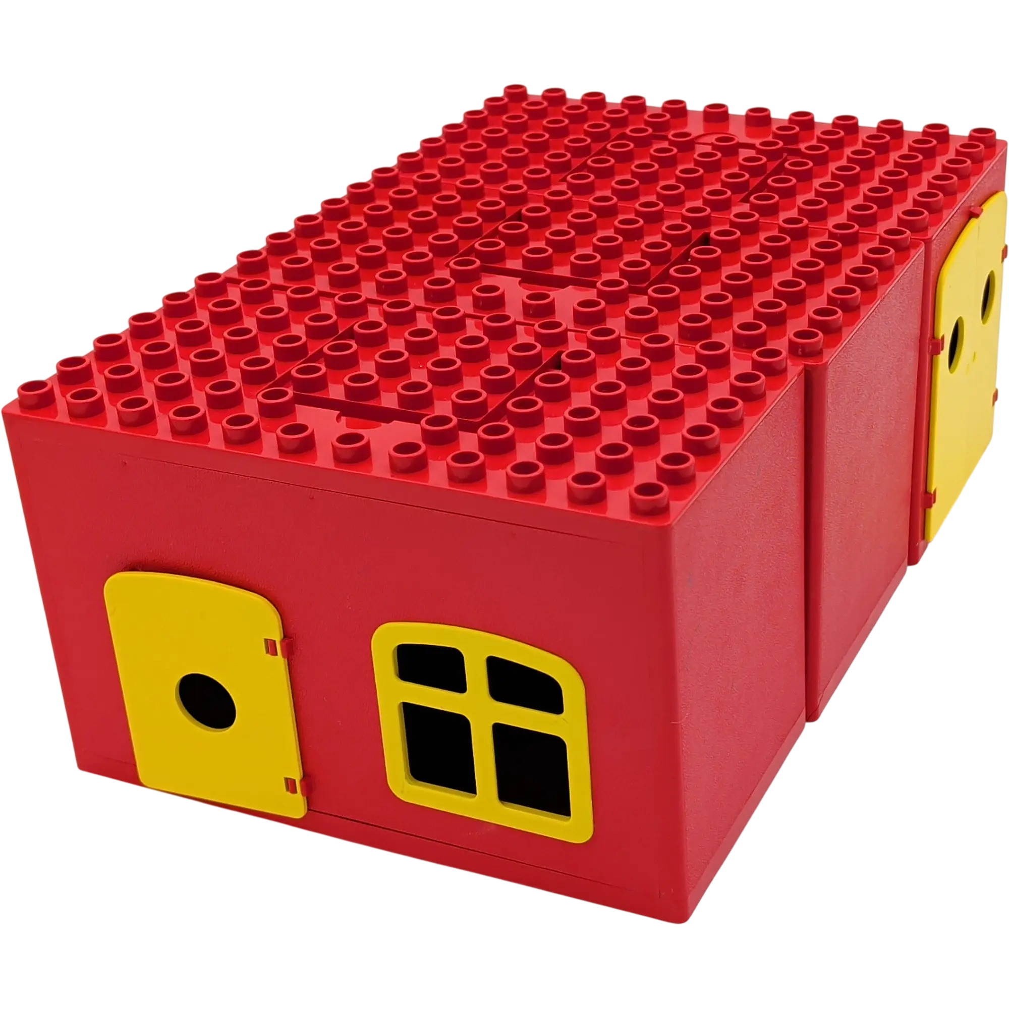 Lego Duplo großer Stall Scheune Gebäude Haus XXL Rot Gelb 12x18 Noppen von 1979