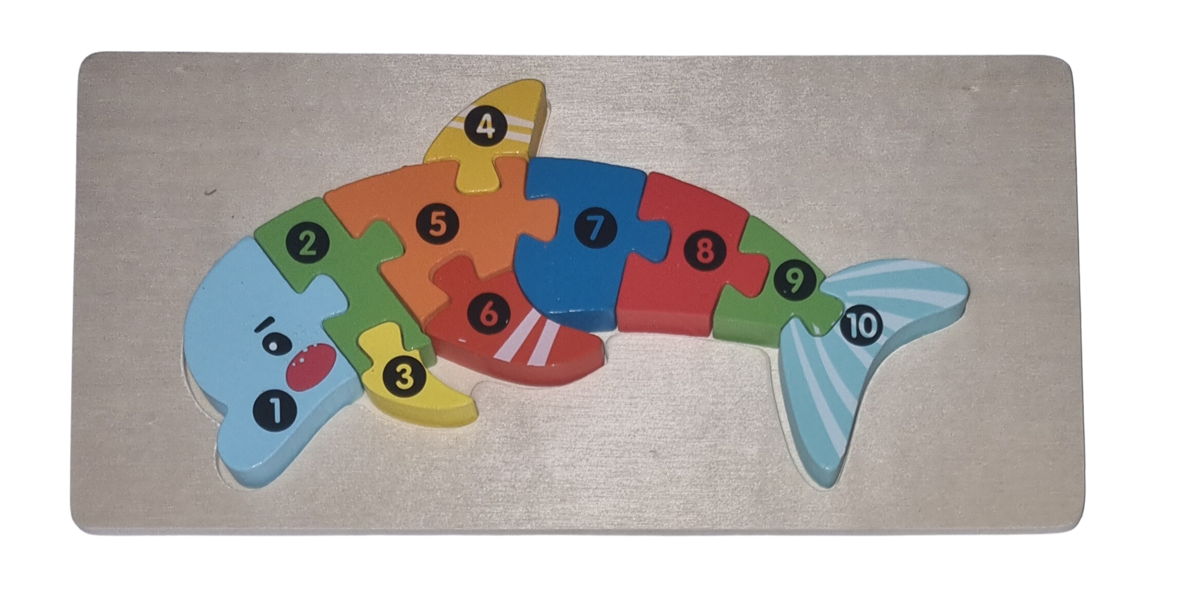 Legepuzzle Holzpuzzle 3D Puzzle Delfine Delphine 10 Teile