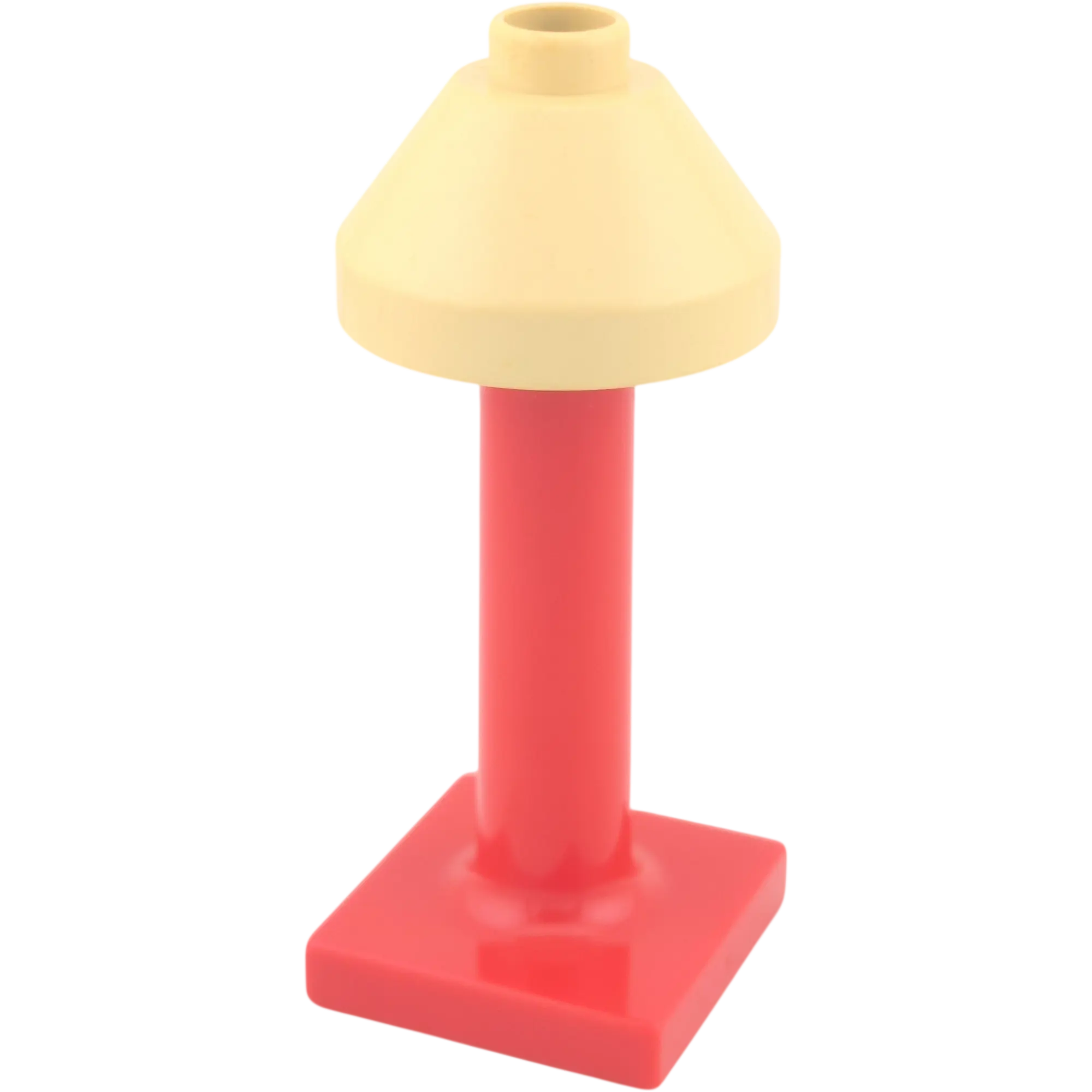 Lego Duplo Stehlampe Beige Groß mit rotem Ständer