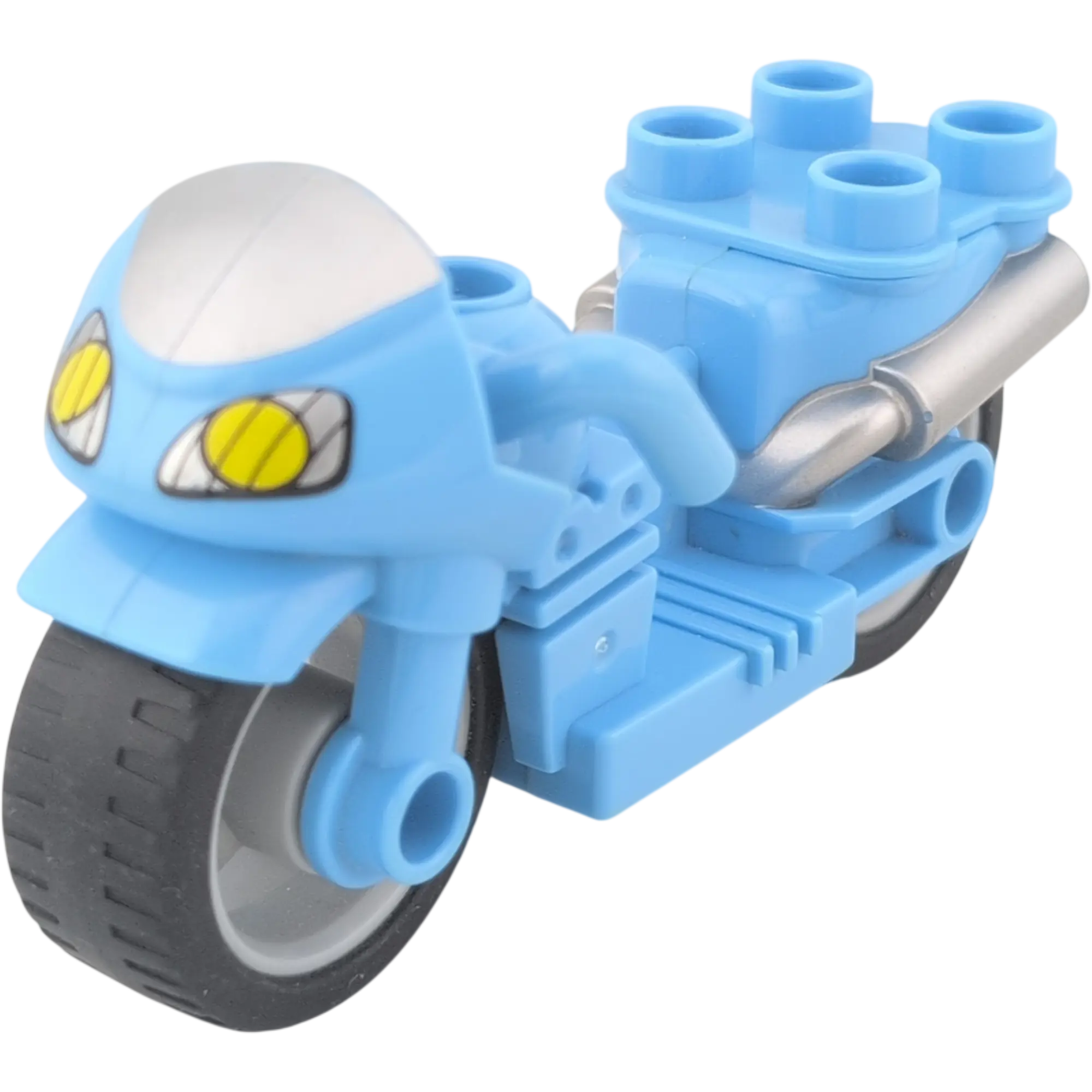 Lego Duplo Motorrad Mofa Blau Silber