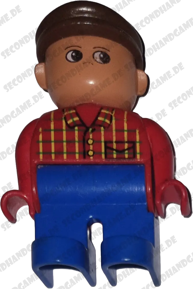 Lego Duplo Figur Mann 47394 Pfadfinder kariertes Hemd blaue Hose B-Ware