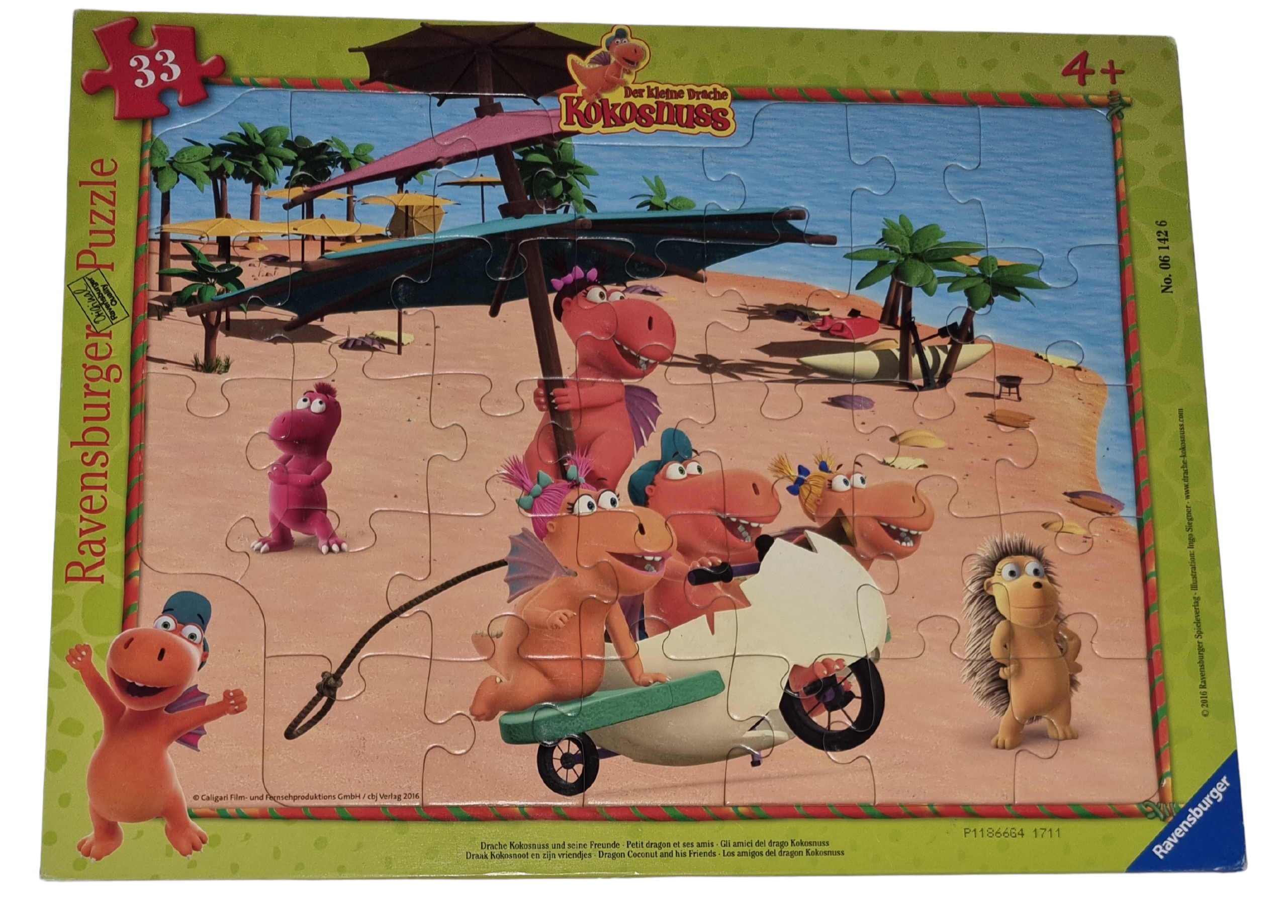 Ravensburger Rahmenpuzzle Drache Kokosnuss und seine Freunde 33 Teile 061426