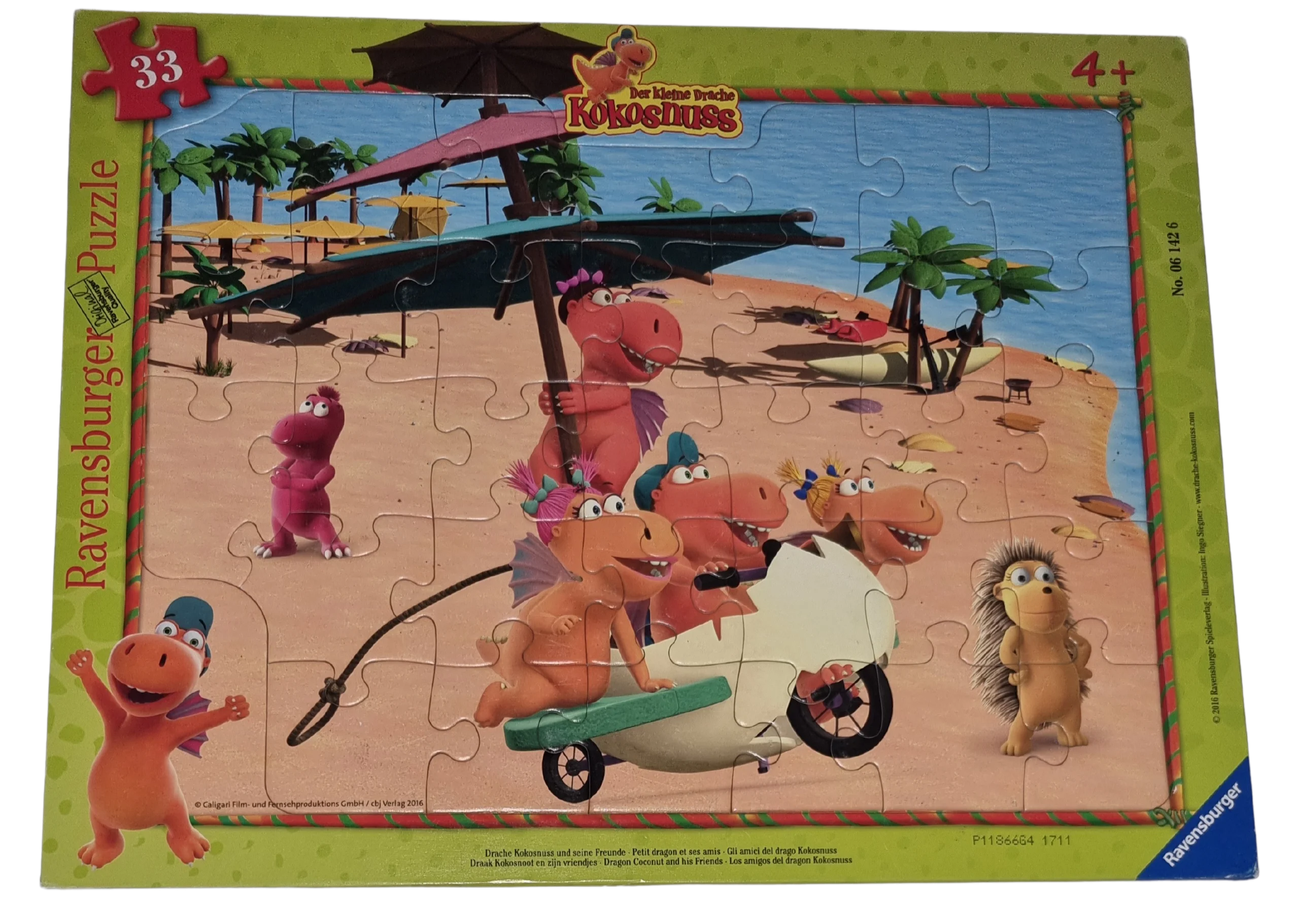 Ravensburger Rahmenpuzzle Drache Kokosnuss und seine Freunde 33 Teile 061426