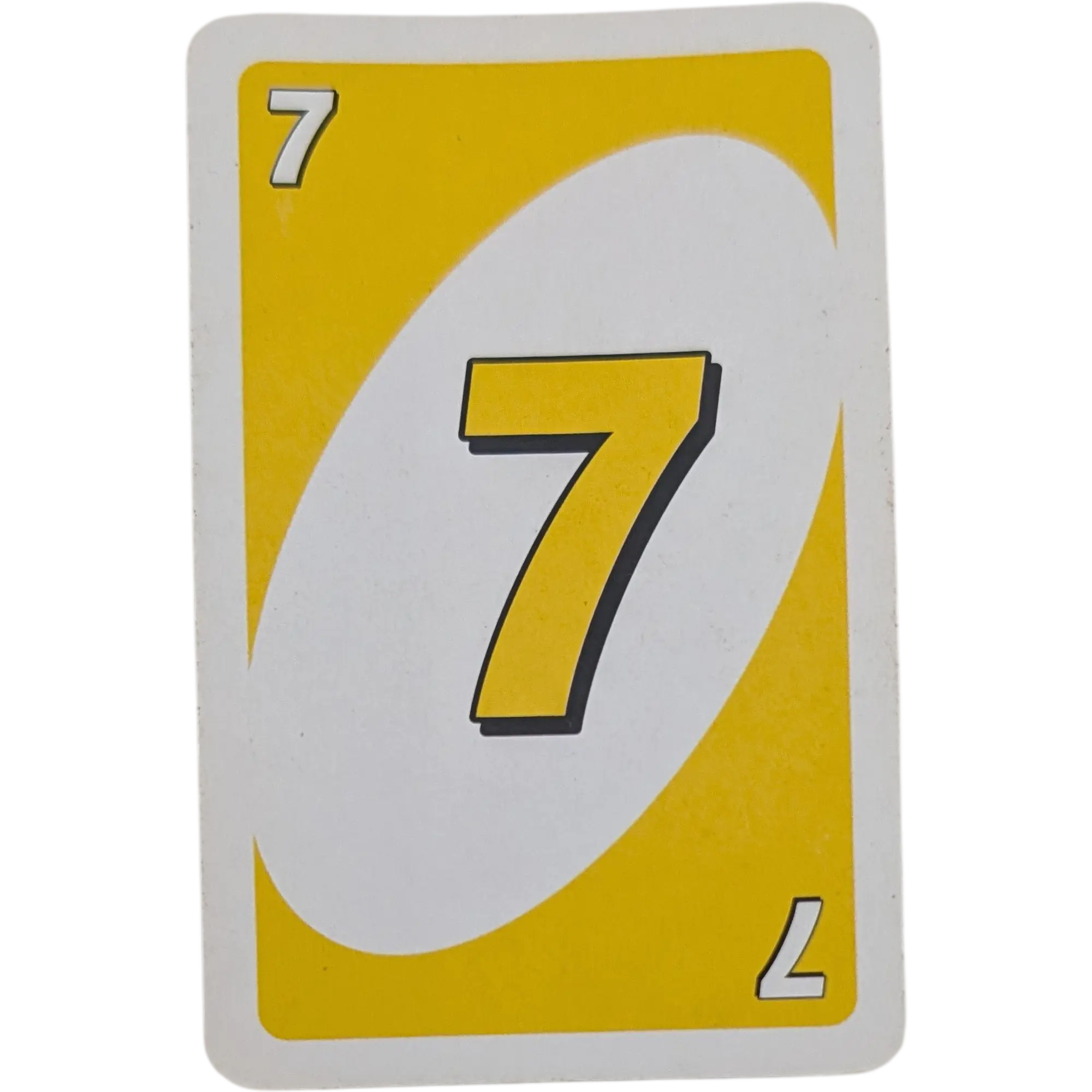Mattel Uno Ersatzkarte Zahl Sieben Gelb 