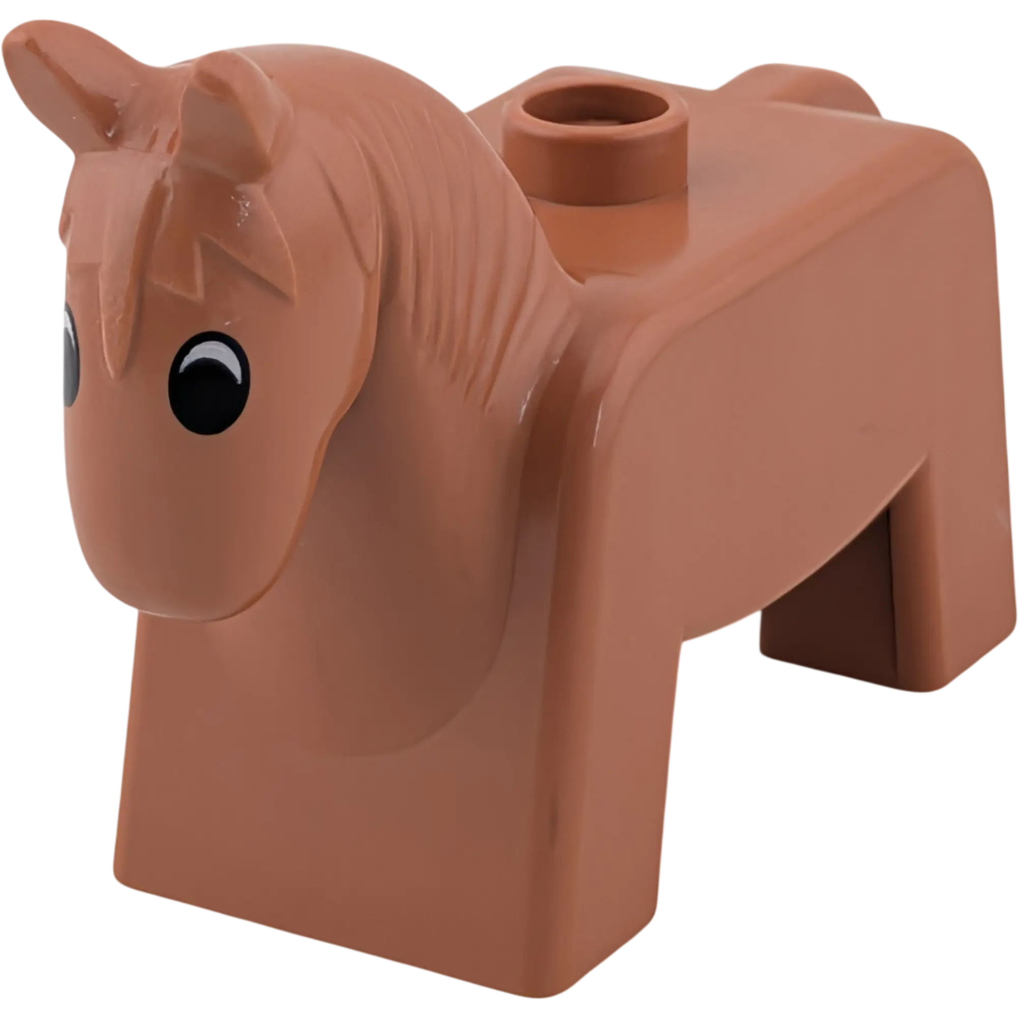 Lego Duplo Pferd Esel Braun mit offenen Augen
