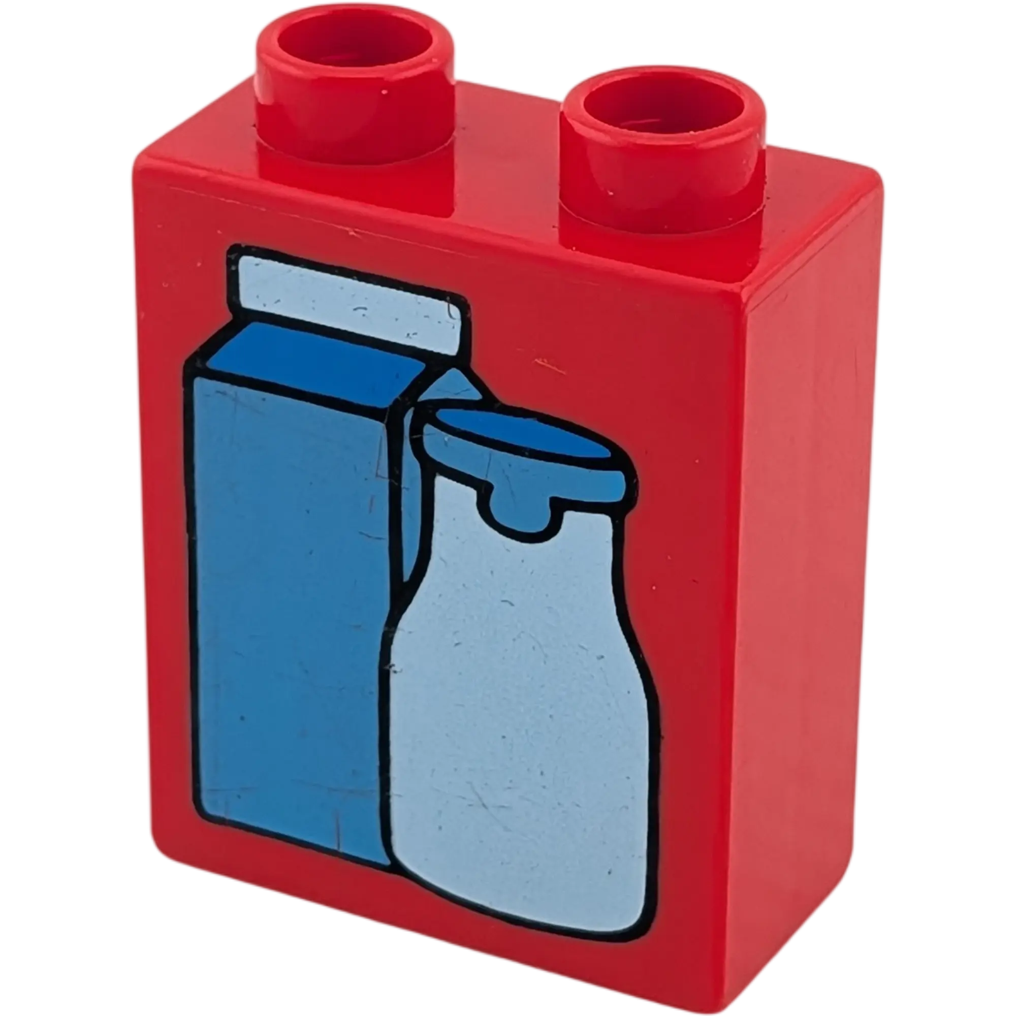 Lego Duplo  1x2 Stein Rot Milch 4066
