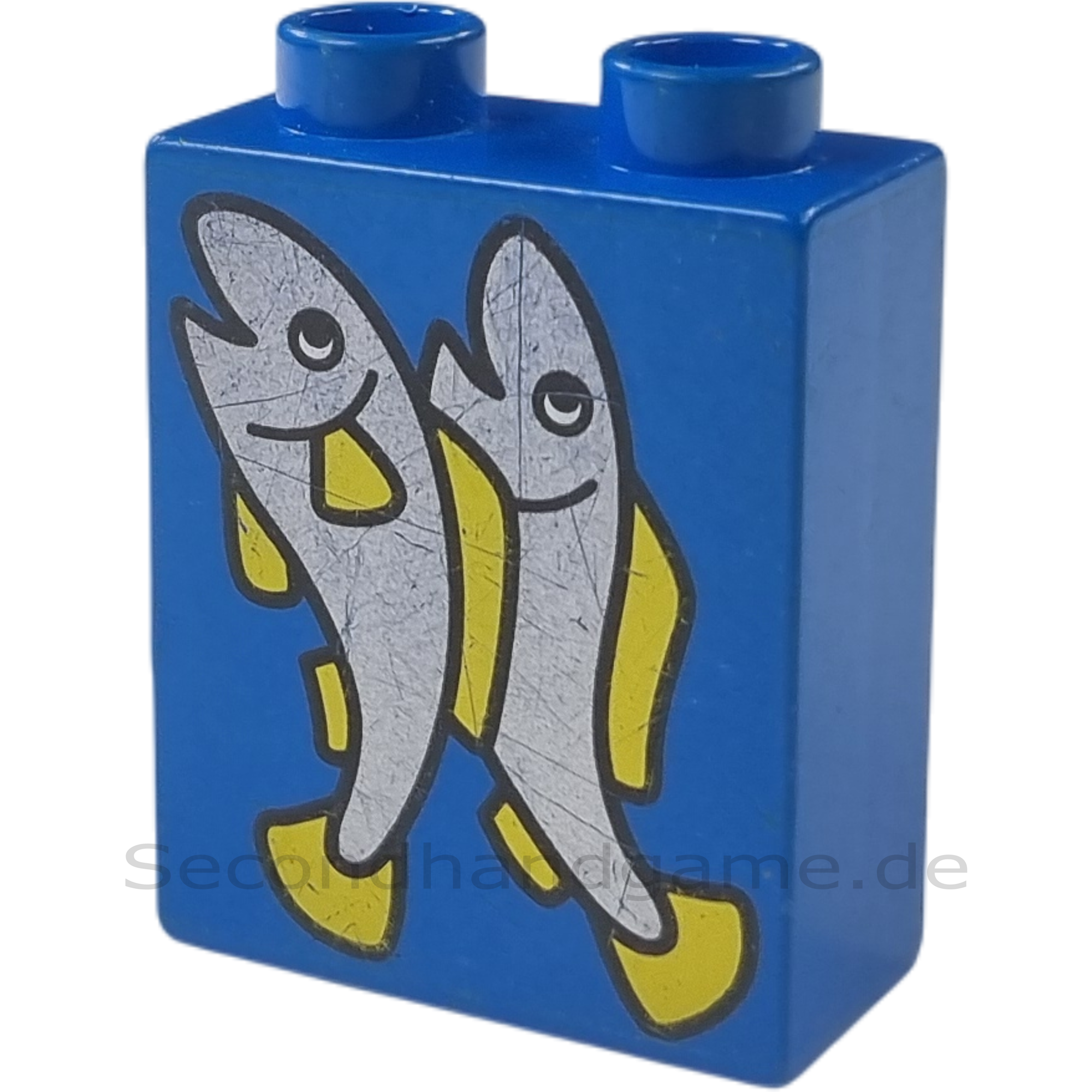 Lego Duplo 1x2 Stein Blau Fische Tiere Tierfutter