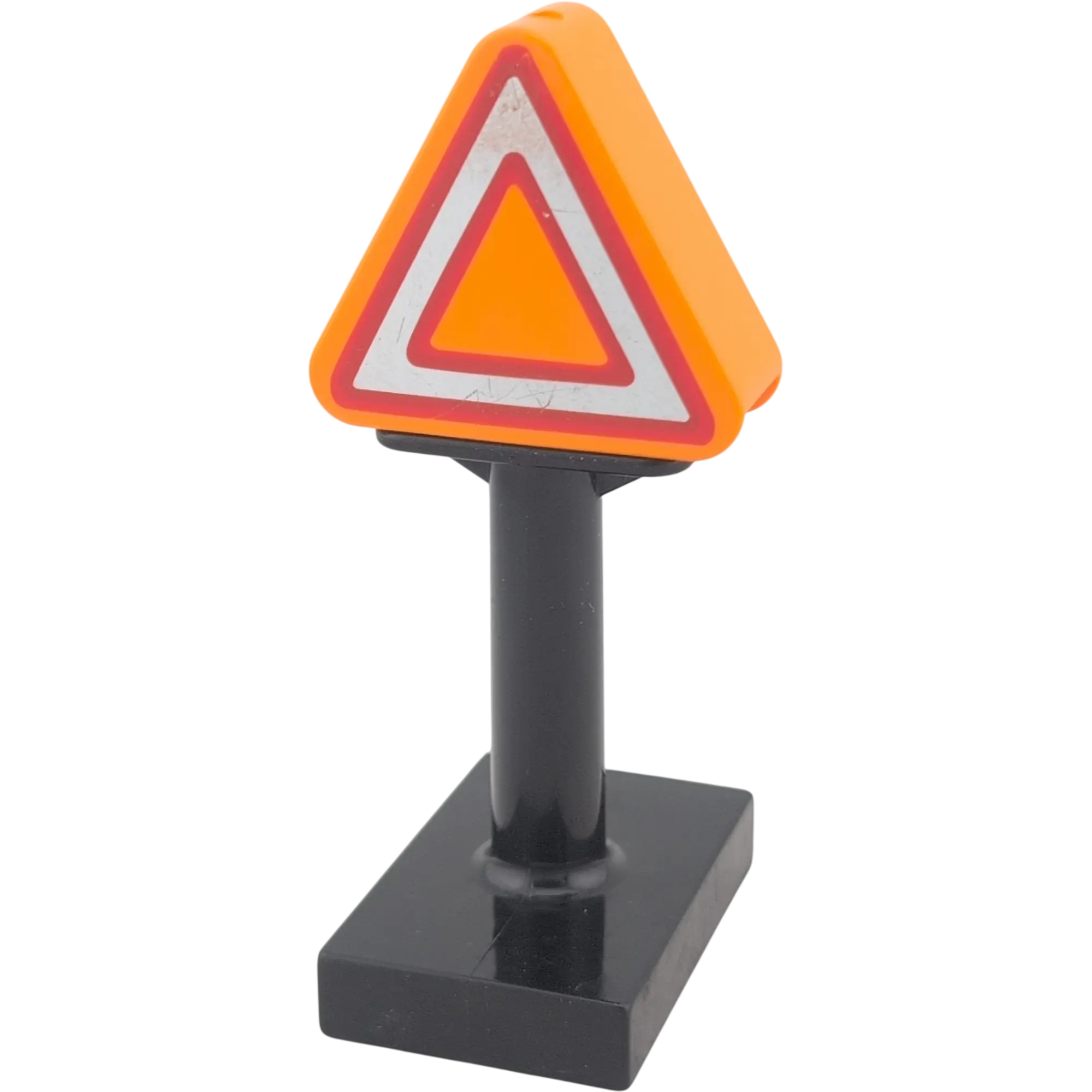 Lego Duplo Schild 41969 Dreieck Orange Rot Silber
