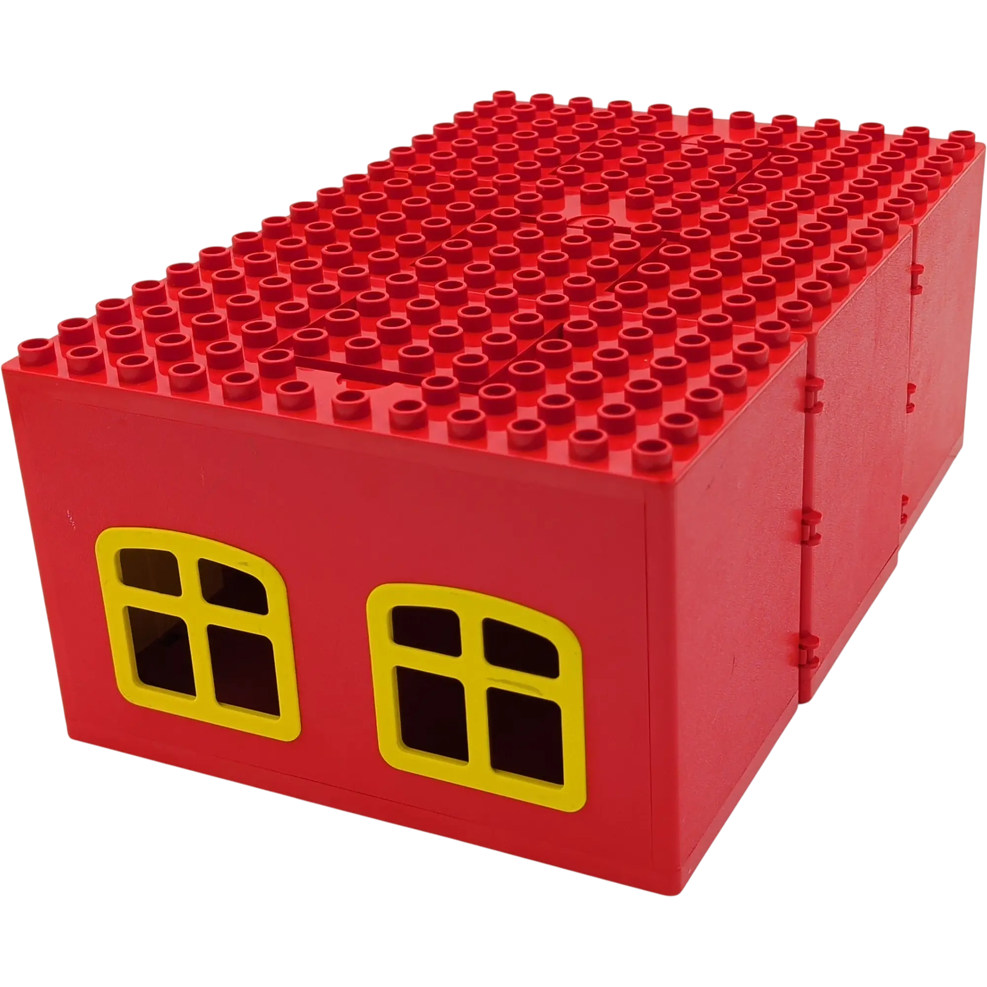 Lego Duplo großer Stall Scheune Gebäude Haus XXL Rot Gelb 12x18 Noppen von 1979