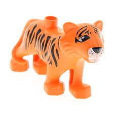 Lego Duplo 229J6 Tiger groß Orange schwarze Streifen