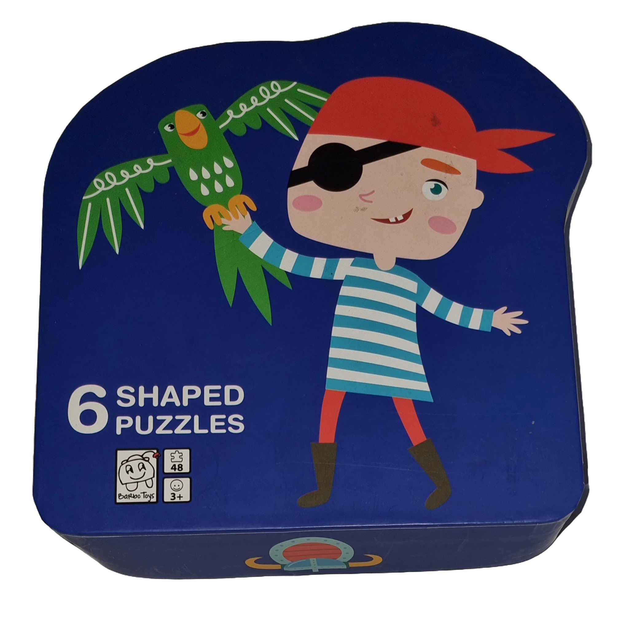 6 Shaped Puzzles 48 Teile ab 3 Jahren Pirat