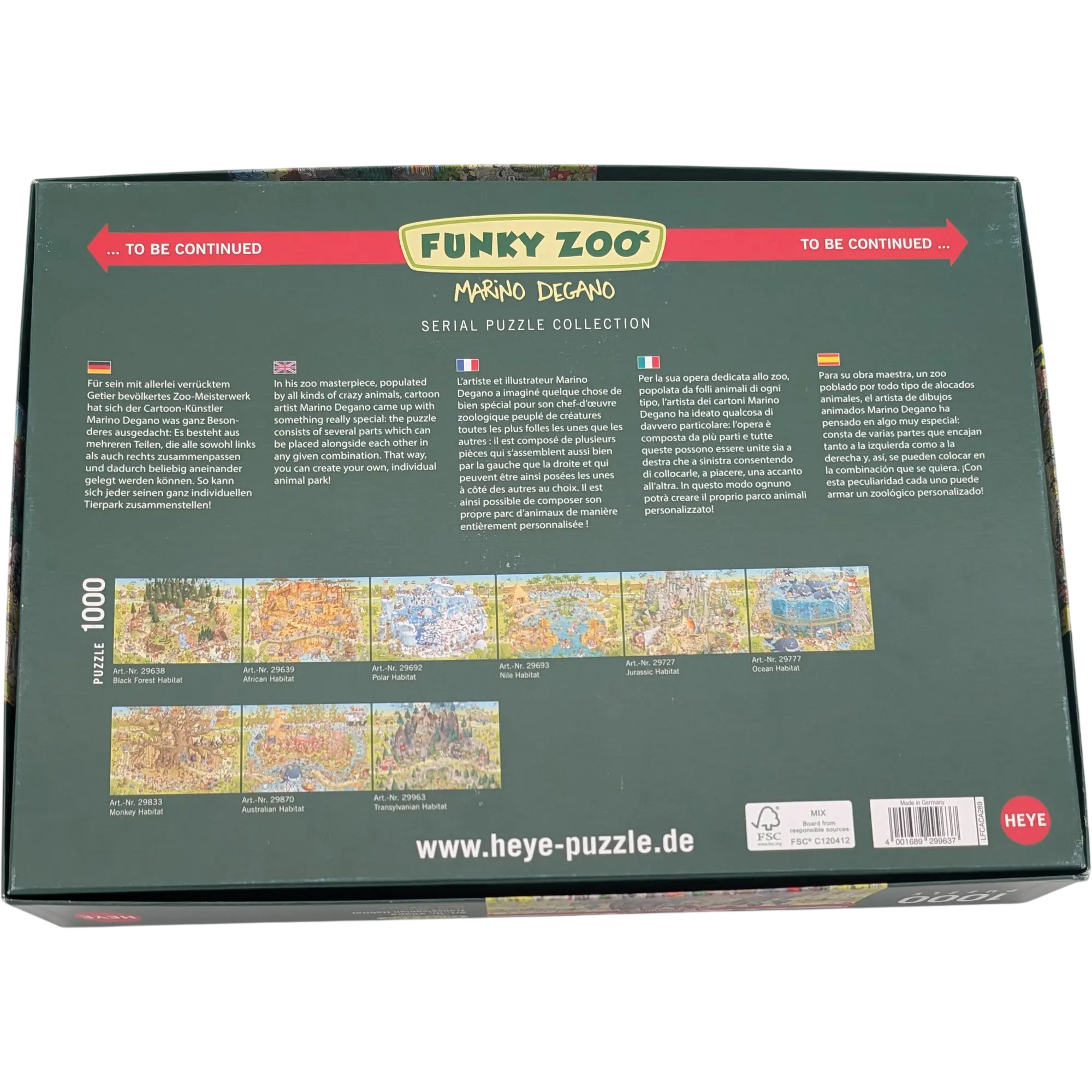 Heye Funky Zoo Puzzle 1000 Teile 29963 Transylvanian Habitat, Ansicht 2