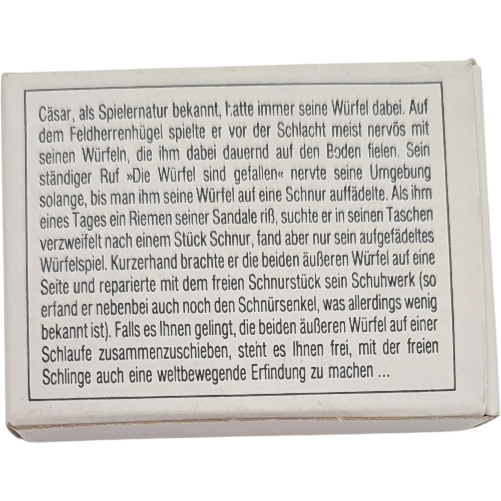 Bartl Mini Spiele Geduldspiele Die Würfel von Cäsar