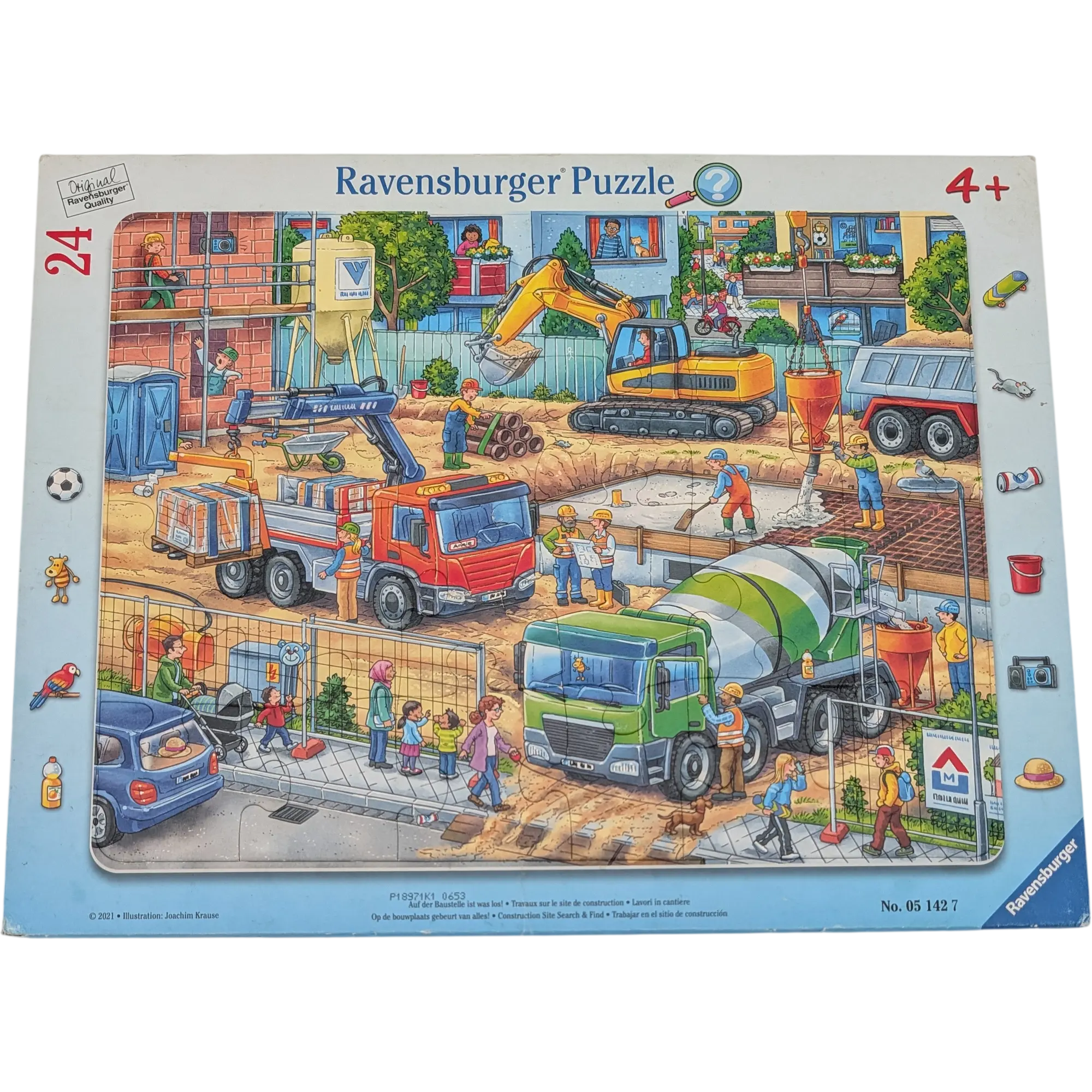 Ravensburger Rahmenpuzzle Auf der Baustelle ist was los 24 Teile 051427