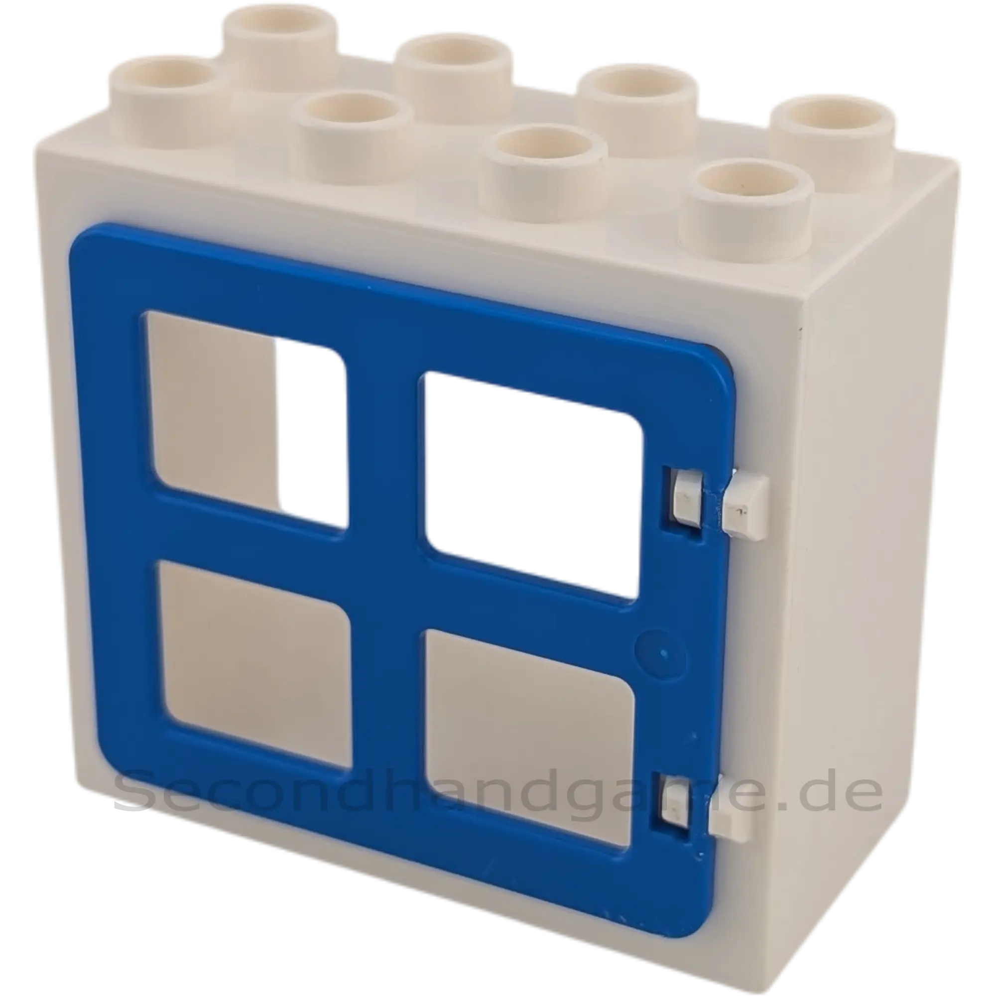 Lego Duplo 2x4 Fensterrahmen weiß mit 4 dunkelblauen Fenstern