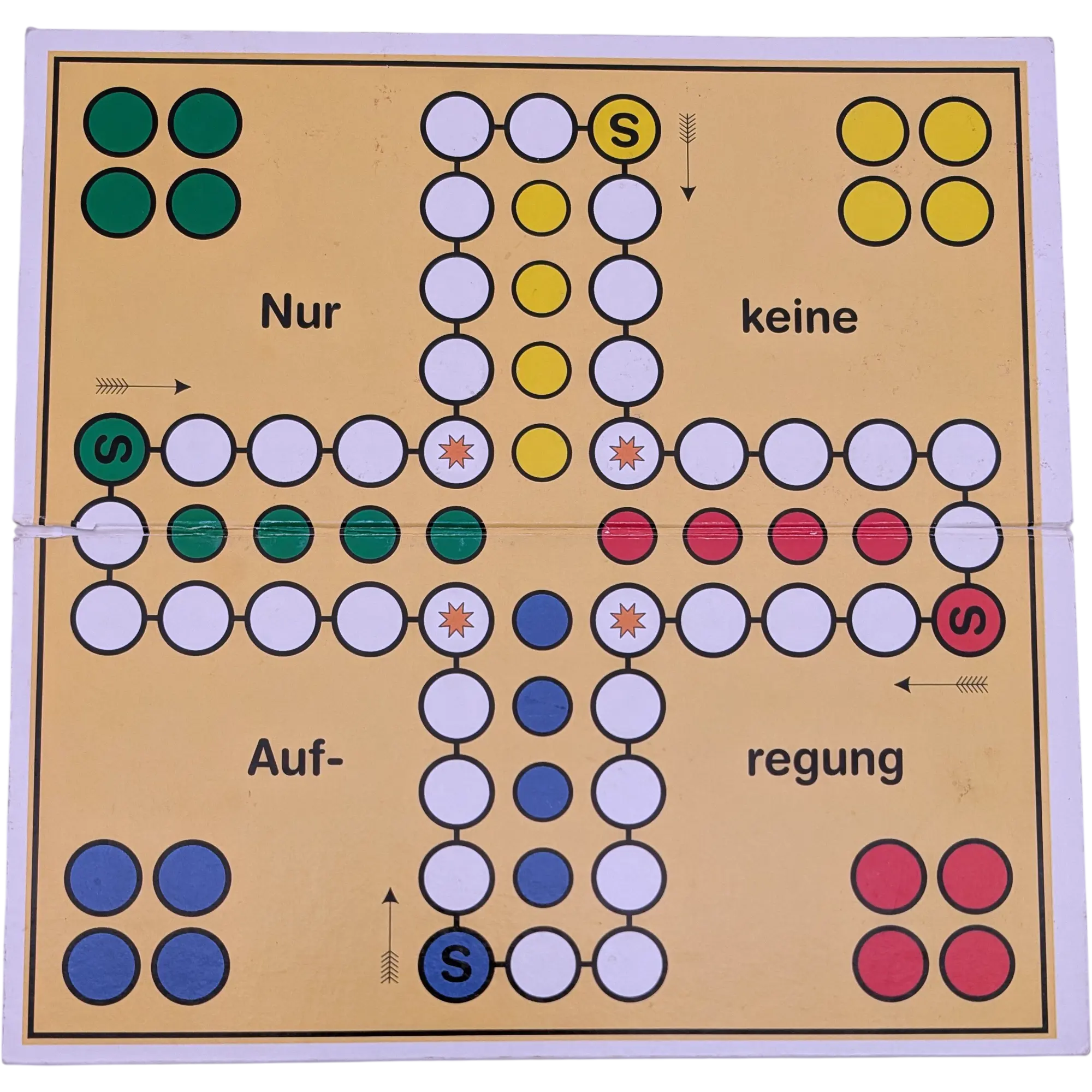 Spielplan Spielbrett Nur keine Aufregung, Backgammon