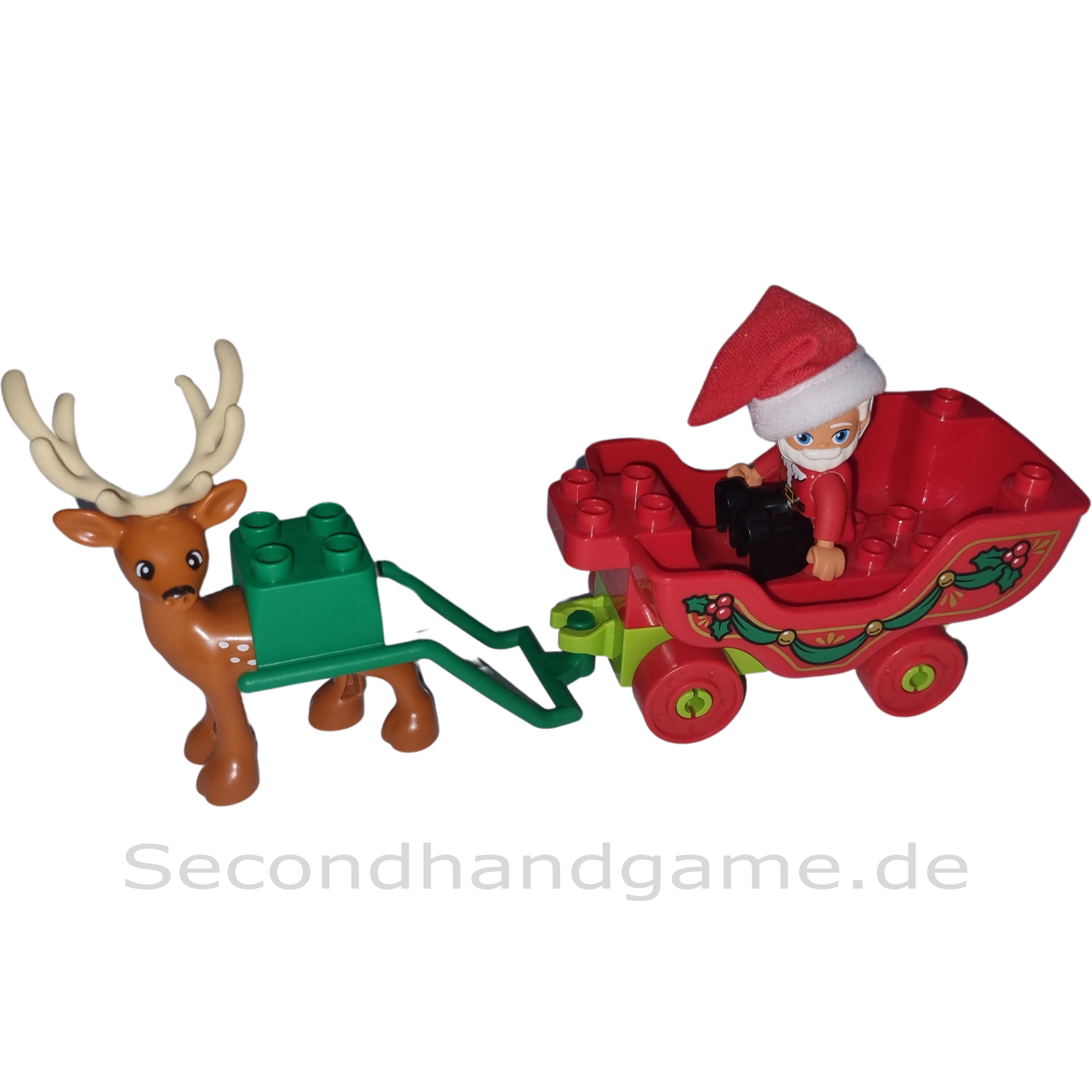 Lego Duplo Kutsche Weihnachtsmann mit Elch